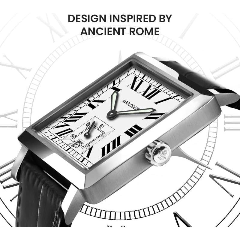 Reloj Mecánico AGELOCER Cuadrado Hombre Calendario Luminiscente
