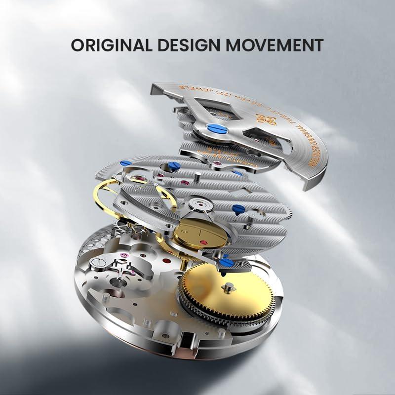 Reloj Mecánico AGELOCER Cuadrado Hombre Calendario Luminiscente