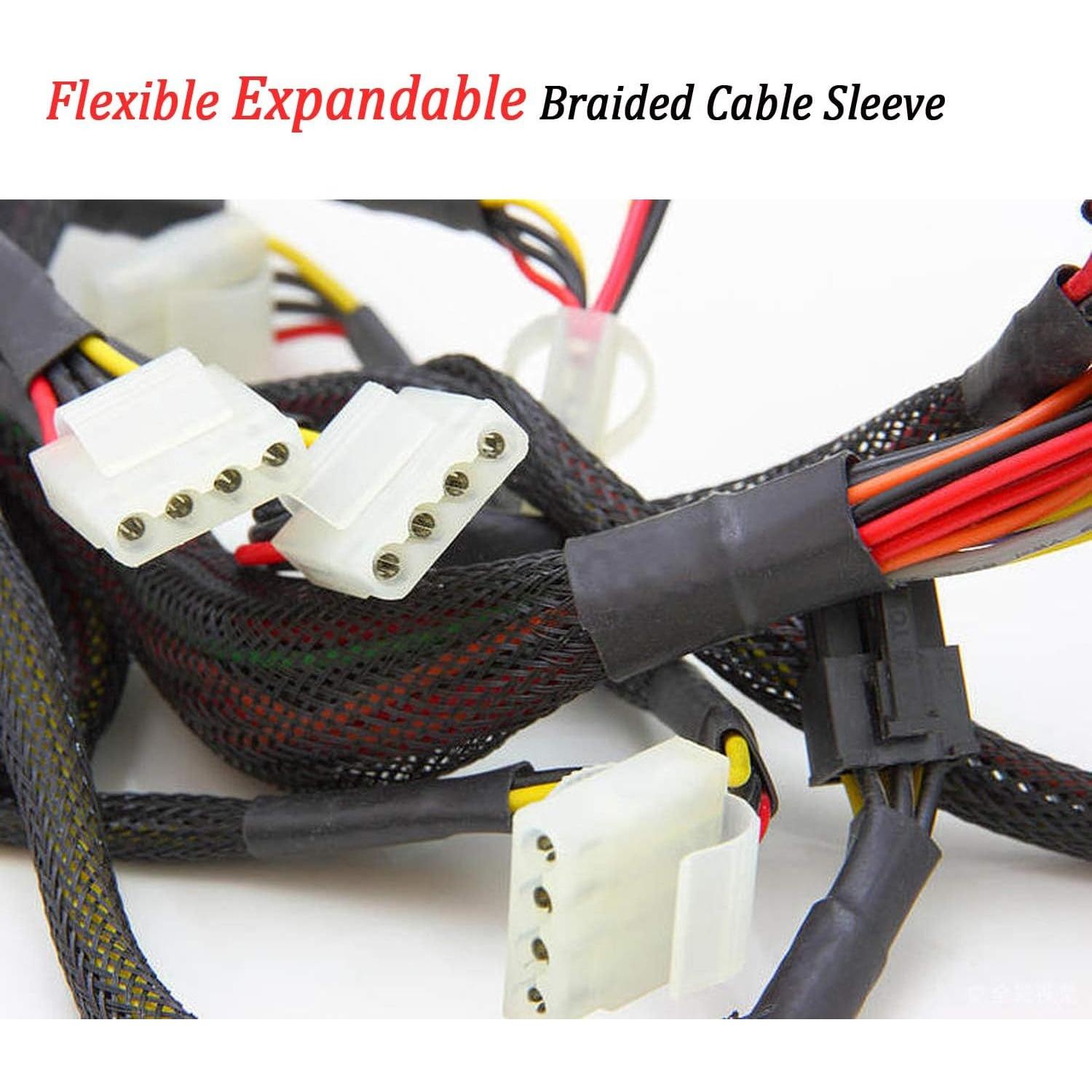 Manguito Trenzado Expandible Wang-Data 25ft Negro 3.18cm