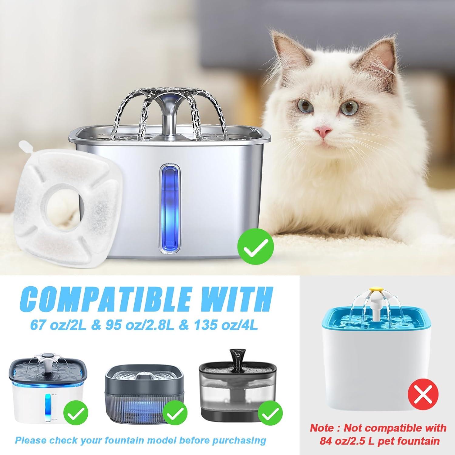 Filtros de Agua para Mascotas Beyolike - 4 Filtros + 4 Esponjas