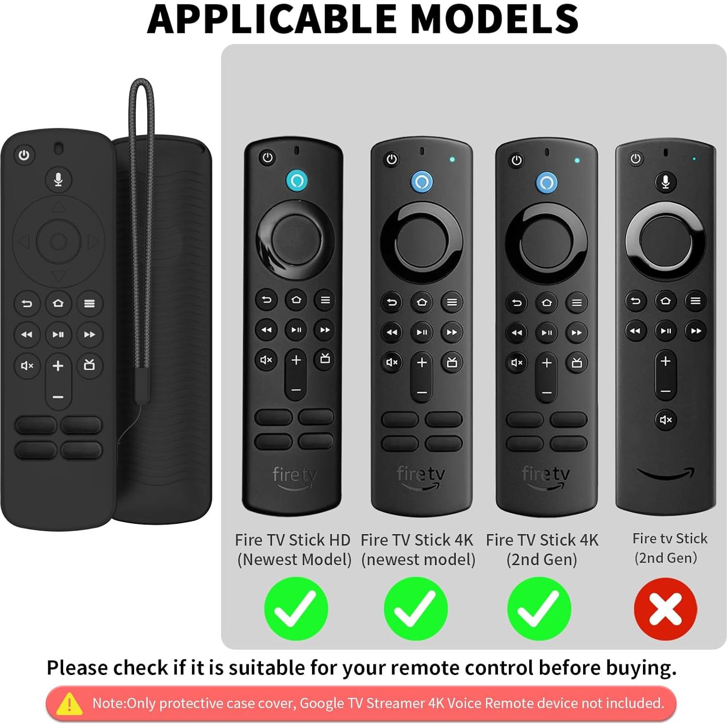 Paquete de 3 fundas de silicona para control remoto Fire TV