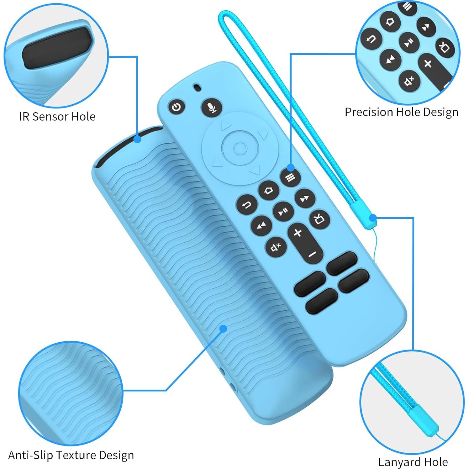 Paquete de 3 fundas de silicona para control remoto Fire TV