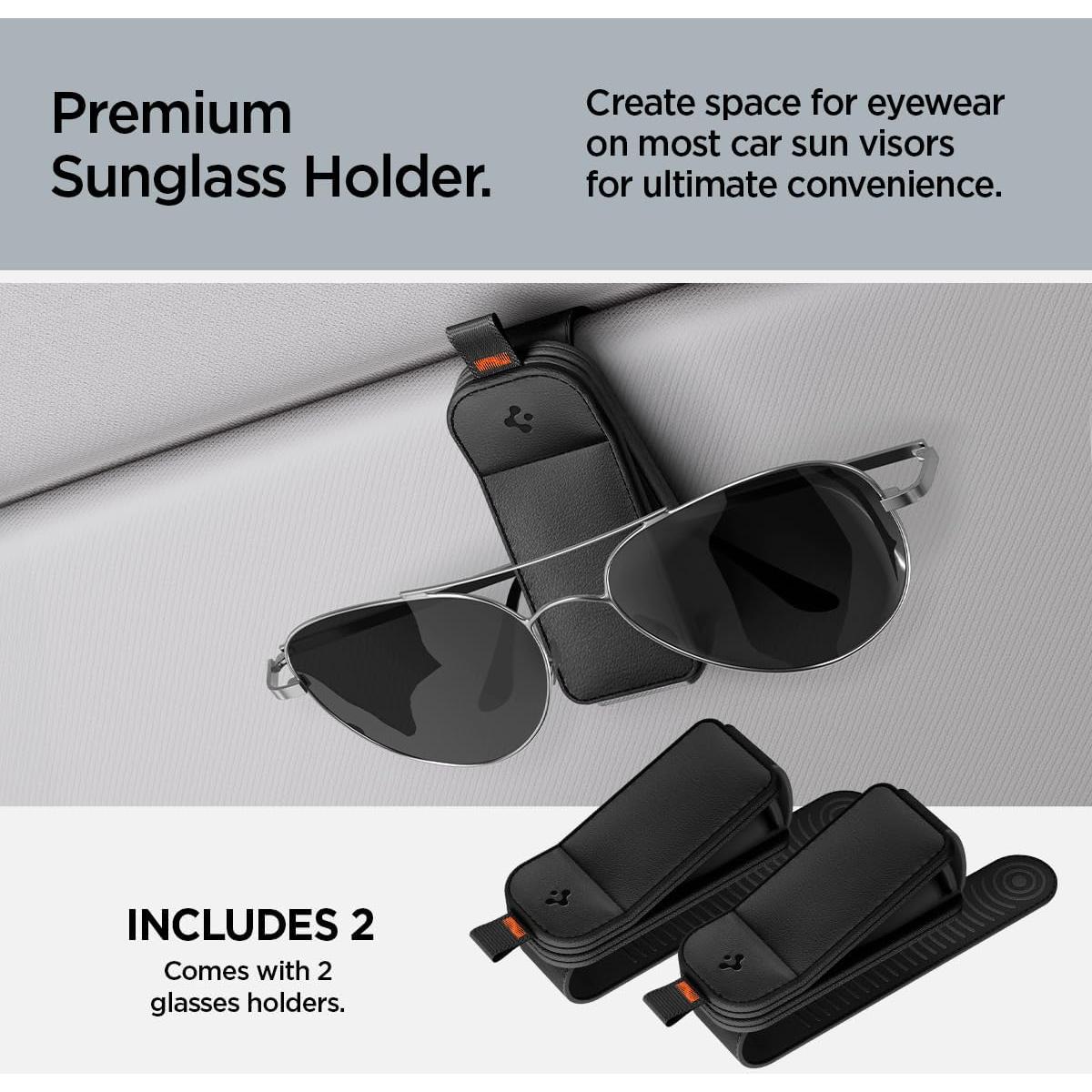 Soporte Magnético Spigen para Gafas de Sol - Cuero Vegano Negro