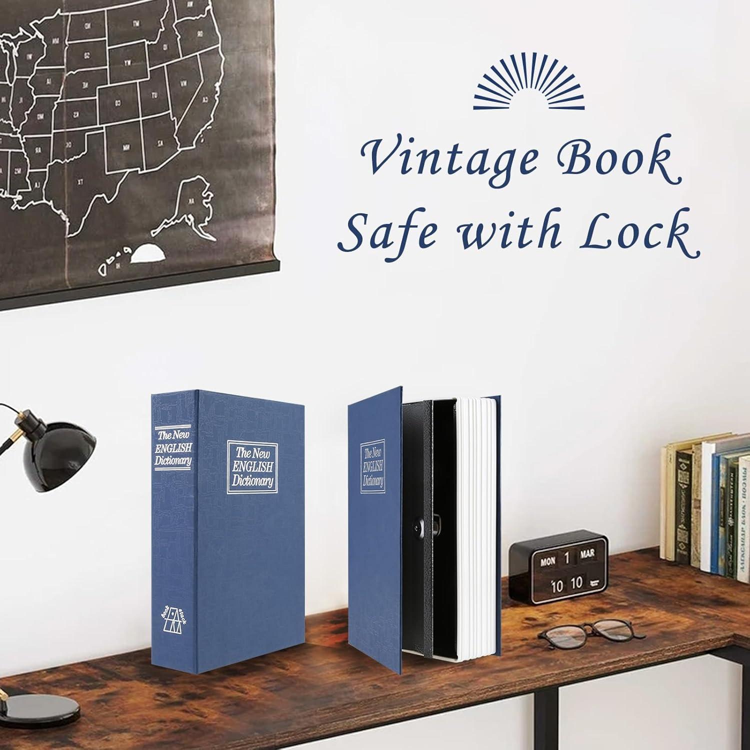 Caja de Seguridad en Forma de Libro Tahoe Trails Azul Marino