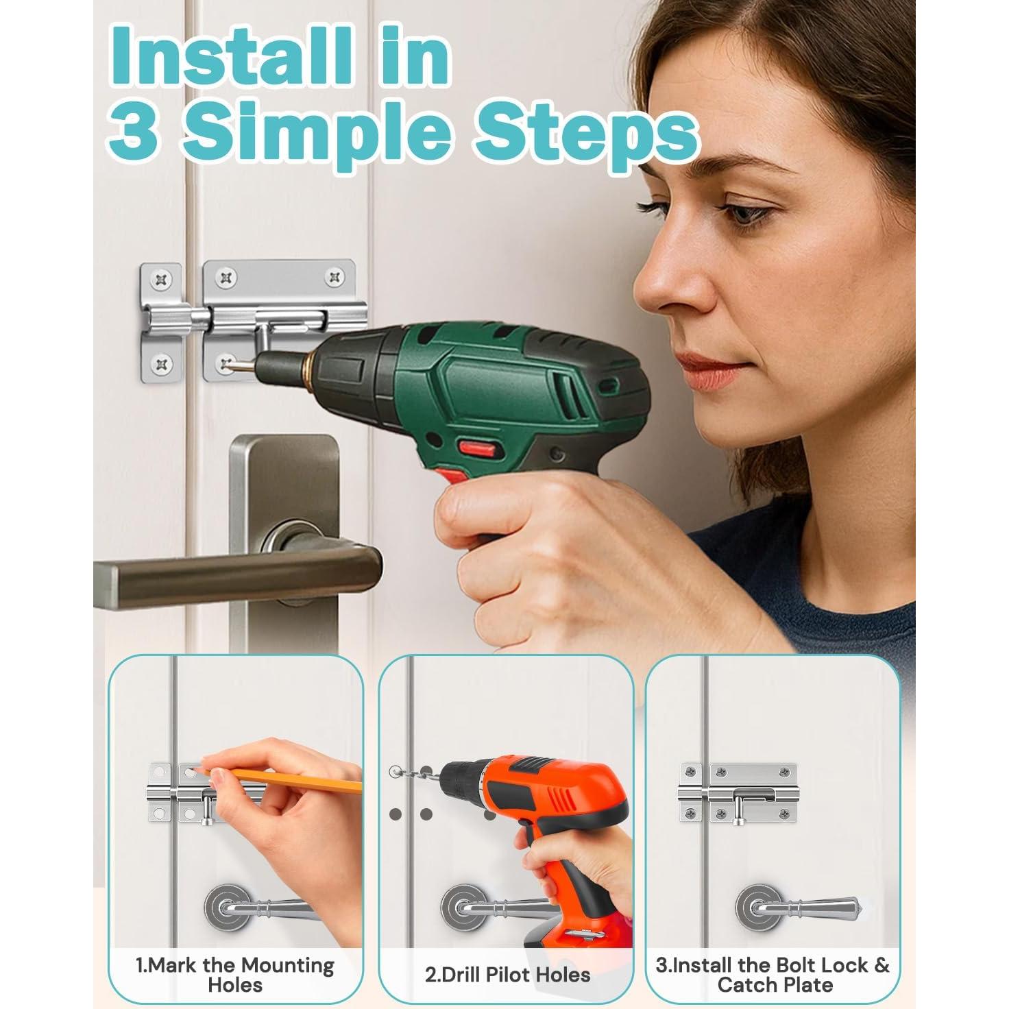 Cerradura deslizante de seguridad Cranach 7.62 cm acero alta resistencia