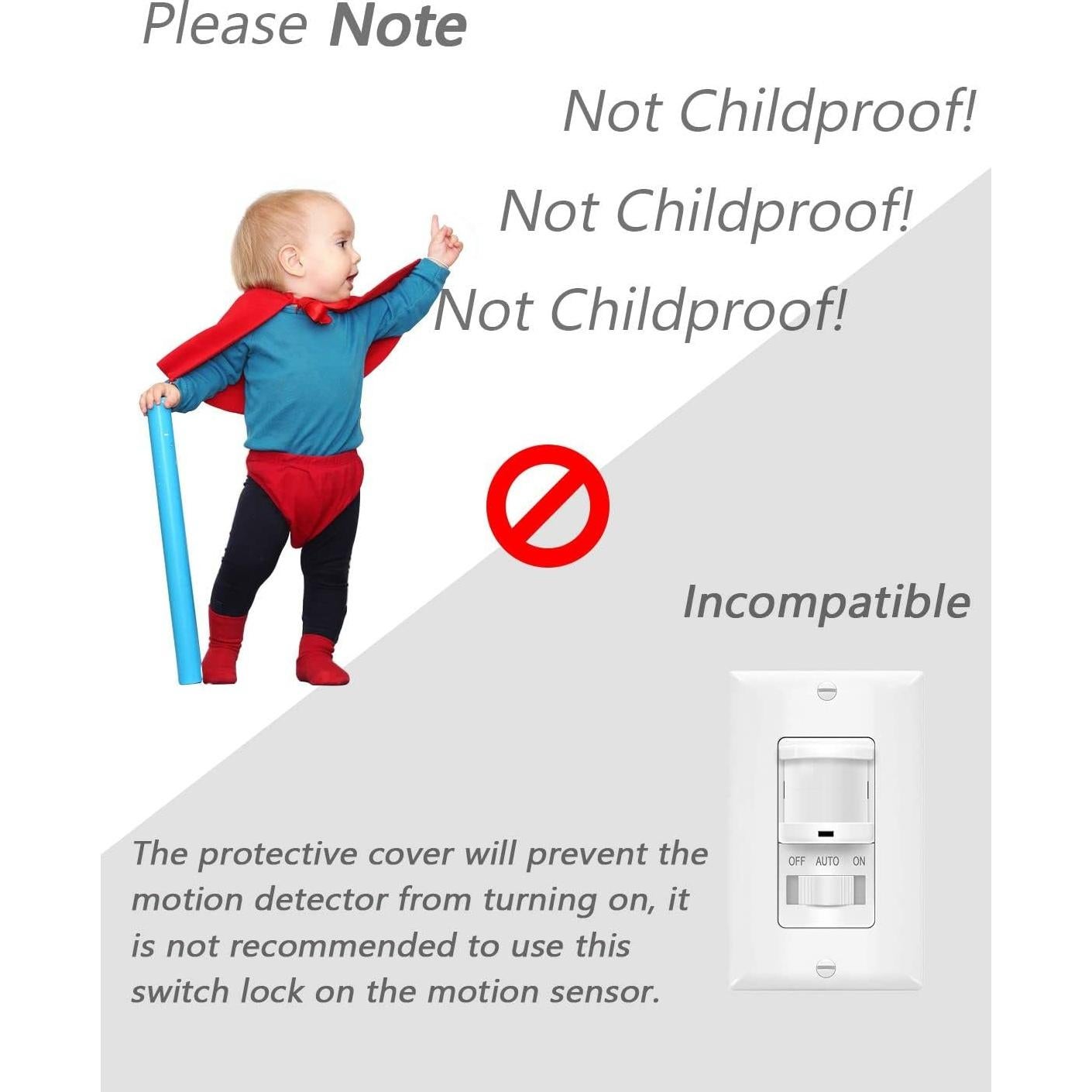 Cubierta Magnética para Interruptor ILIVABLE Transparente 1 Paquete