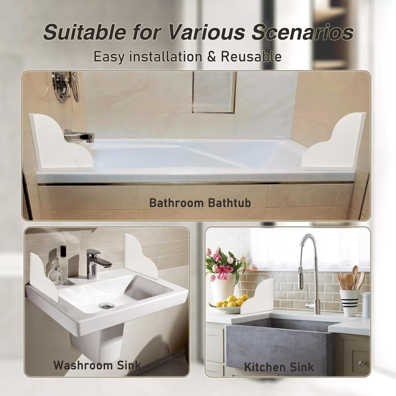 Protector de Salpicaduras de Ducha FAILUN 20x20 cm 2 Piezas