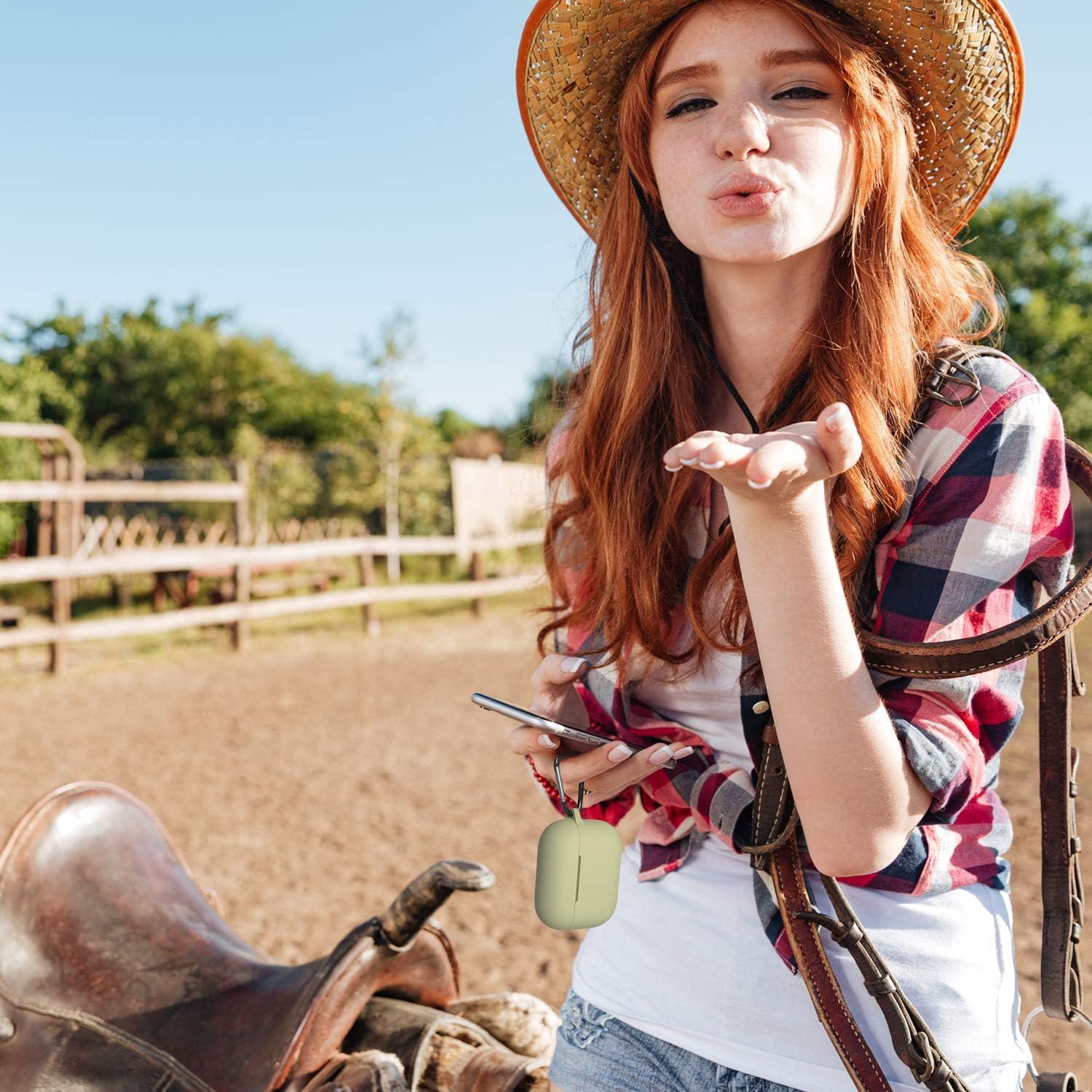 Funda de Silicona SATLITOG para AirPods Pro Verde Militar