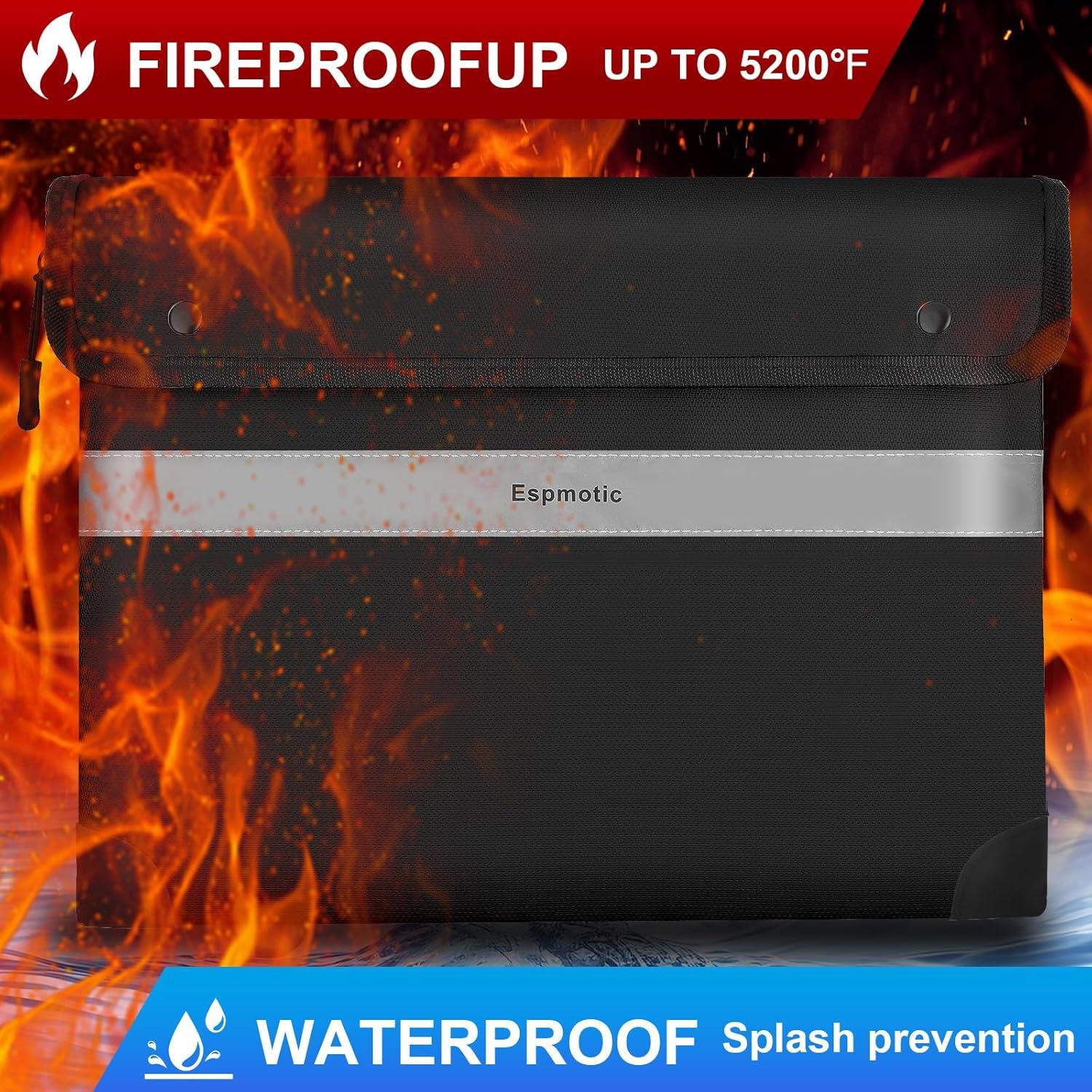 Bolsa de Documentos a Prueba de Fuego Espmotic 36x27 cm Negra