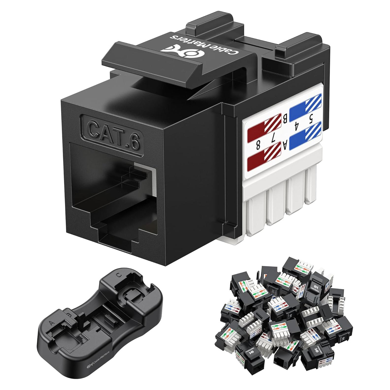 Cable Keystone Cat6 RJ45 25 Unidades Cable Matters Negro