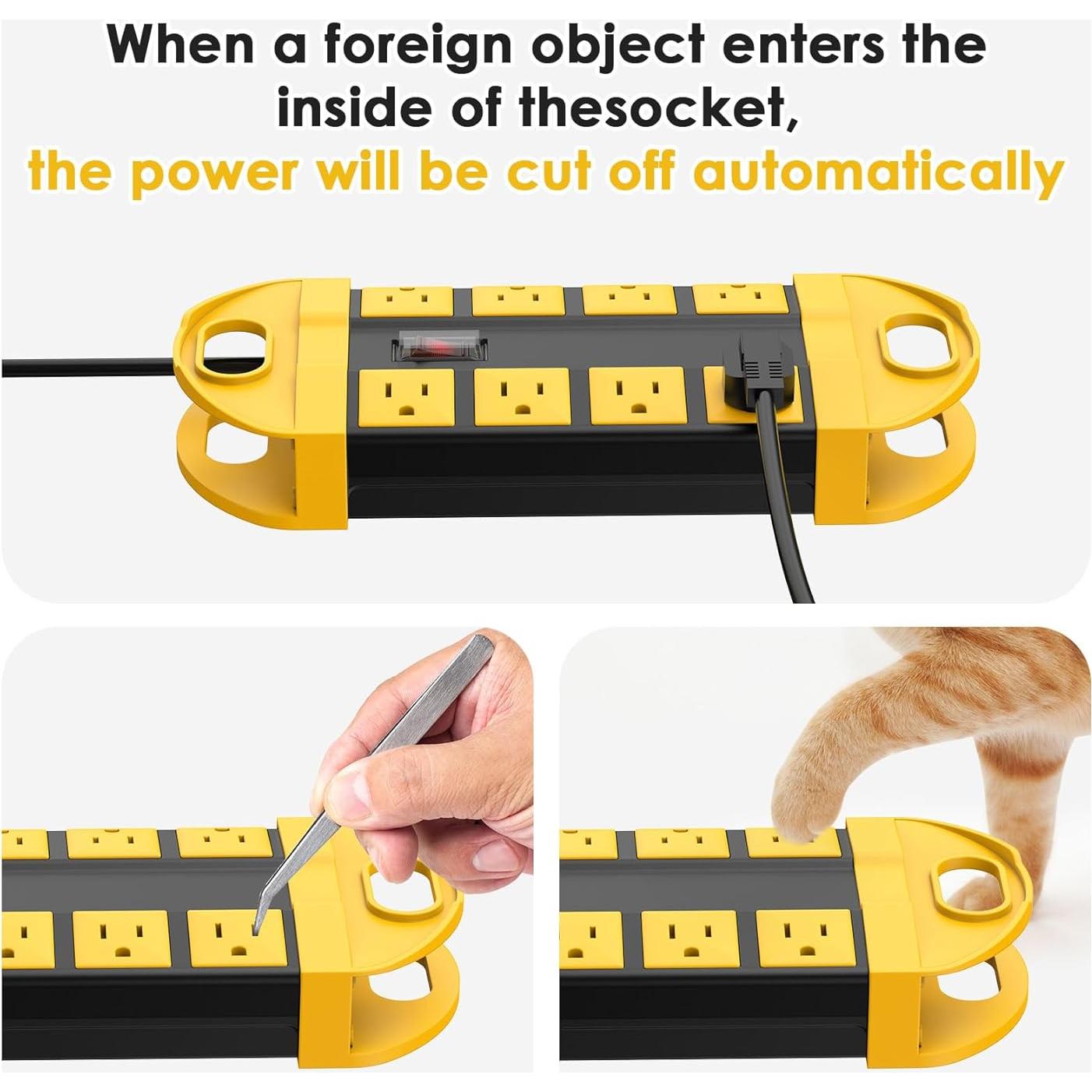 Toma de Corriente Exterior Impermeable CCCEI 8 Salidas 1.83M