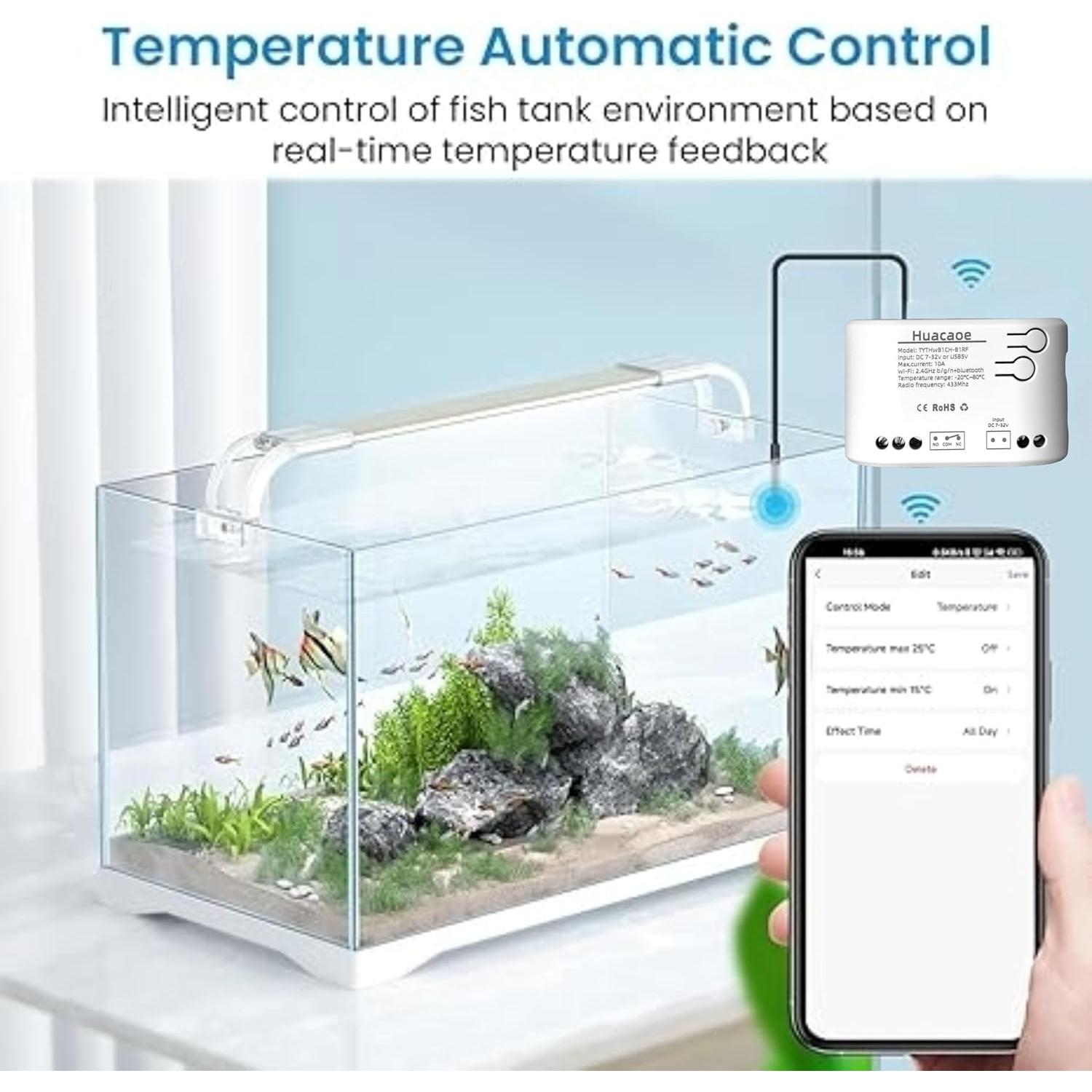 Controlador de Temperatura Inteligente Huacaoe 1CH 10A