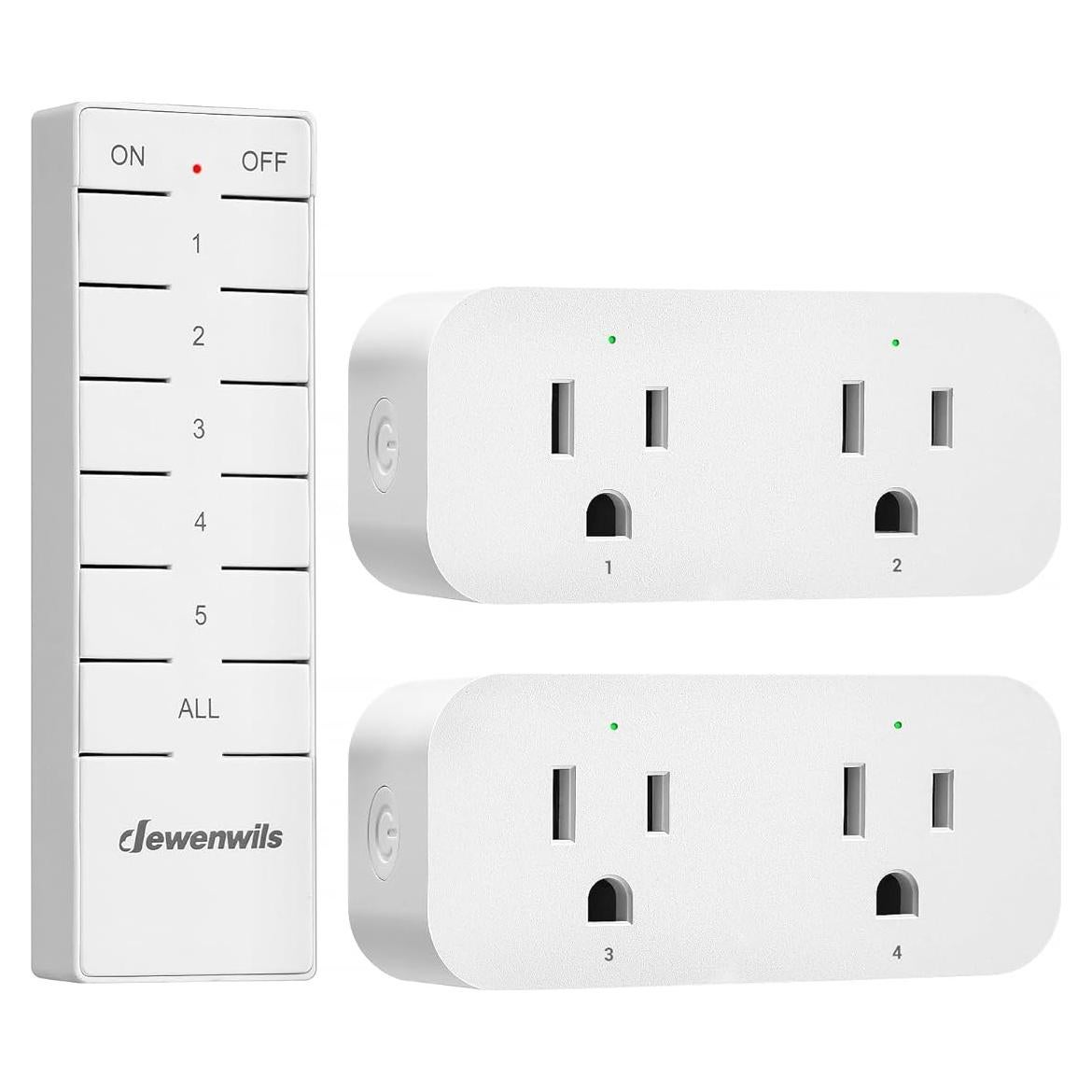 Enchufe de Control Remoto Dewenwils IT106 - 2 Enchufes Dobles