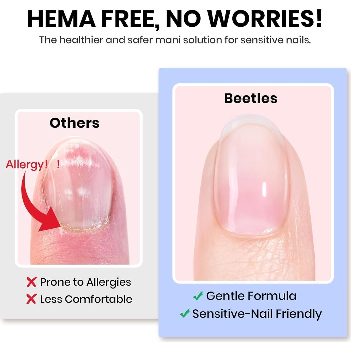 Beetles Set de Pegamento y Primer para Uñas Sin HEMA 10ml