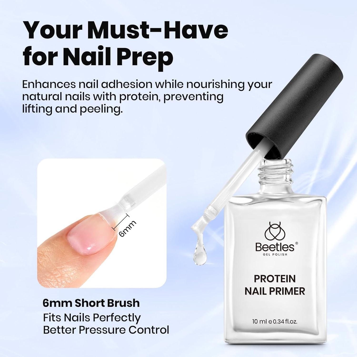 Beetles Set de Pegamento y Primer para Uñas Sin HEMA 10ml