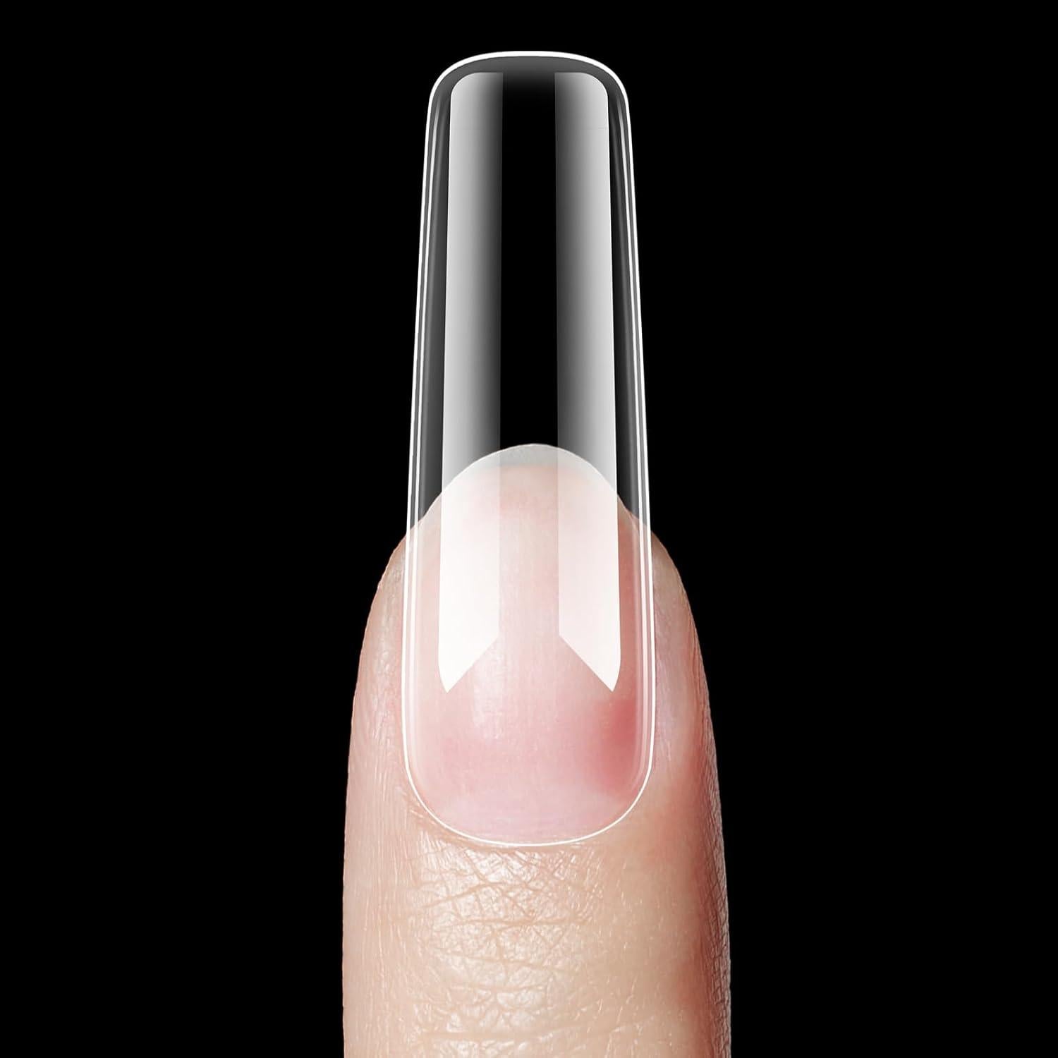 Kit de Uñas de Gel Beetles 240 PCS Cuadradas Largas con Lámpara UV