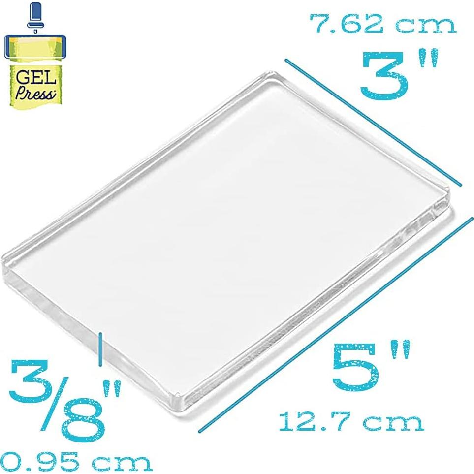 Placa de Gel Reutilizable Gel Press 7.6x12.7 cm para Monoprinting