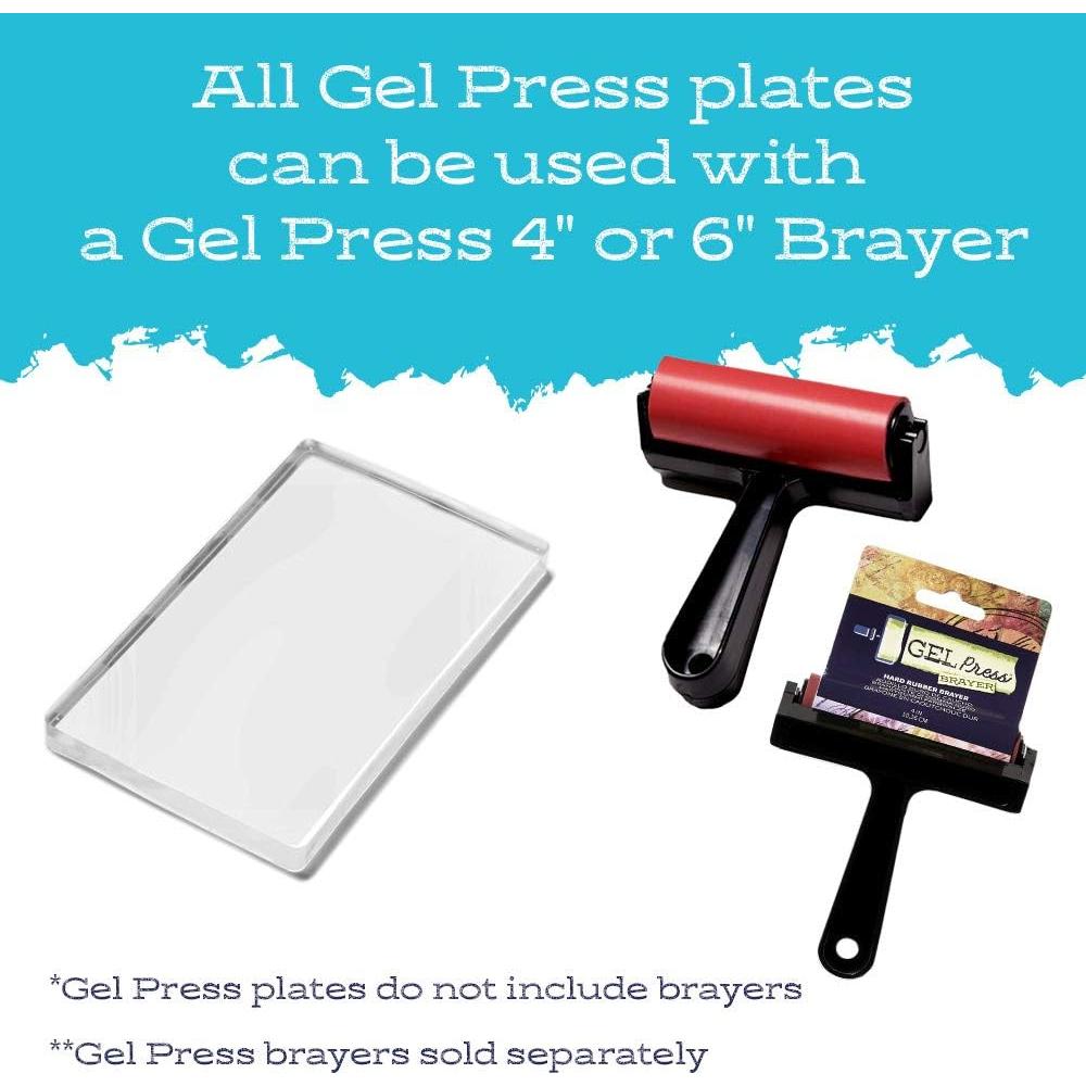Placa de Gel Reutilizable Gel Press 7.6x12.7 cm para Monoprinting