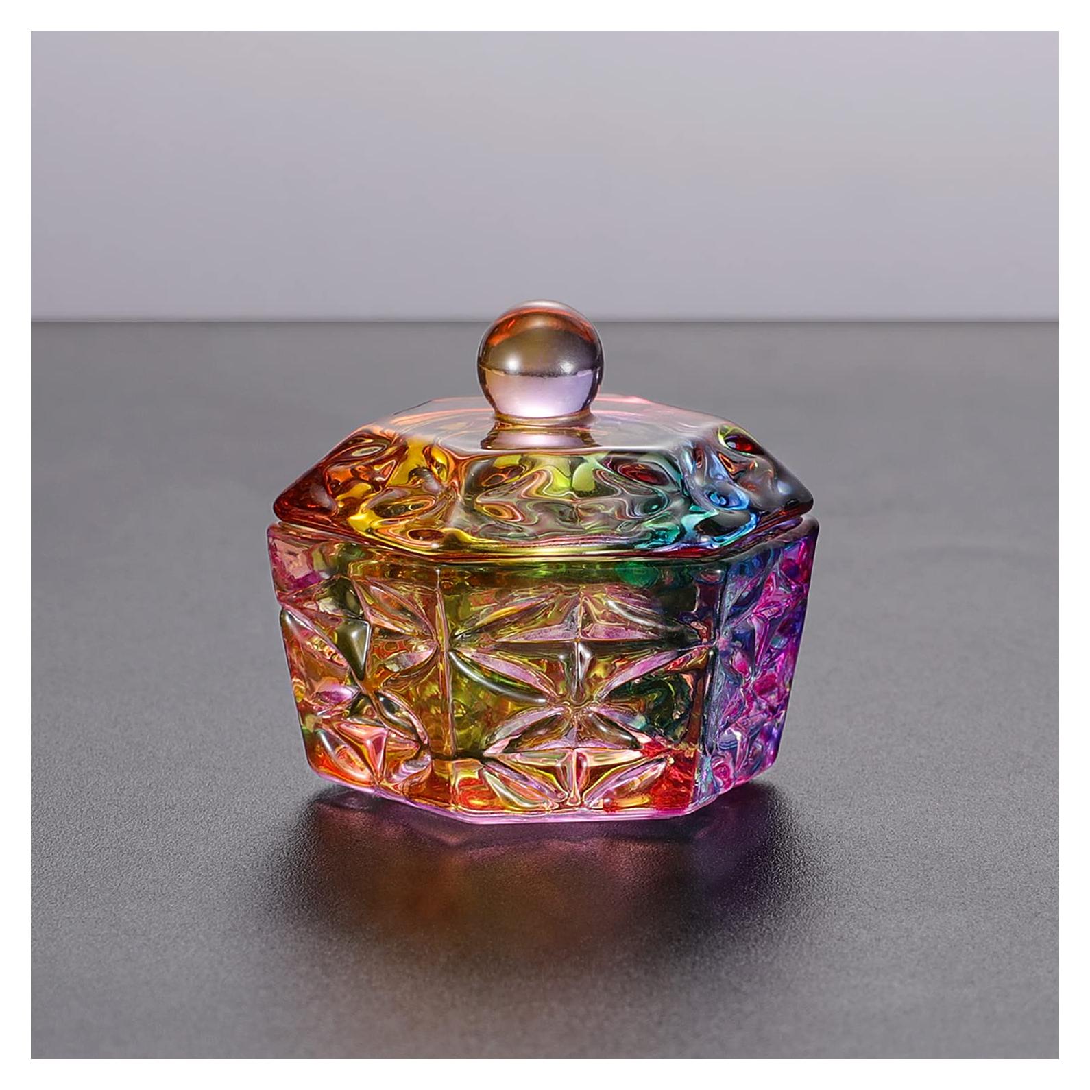 Plato Dappen de Vidrio Noverlife Hexagonal para Uñas 3.8cm