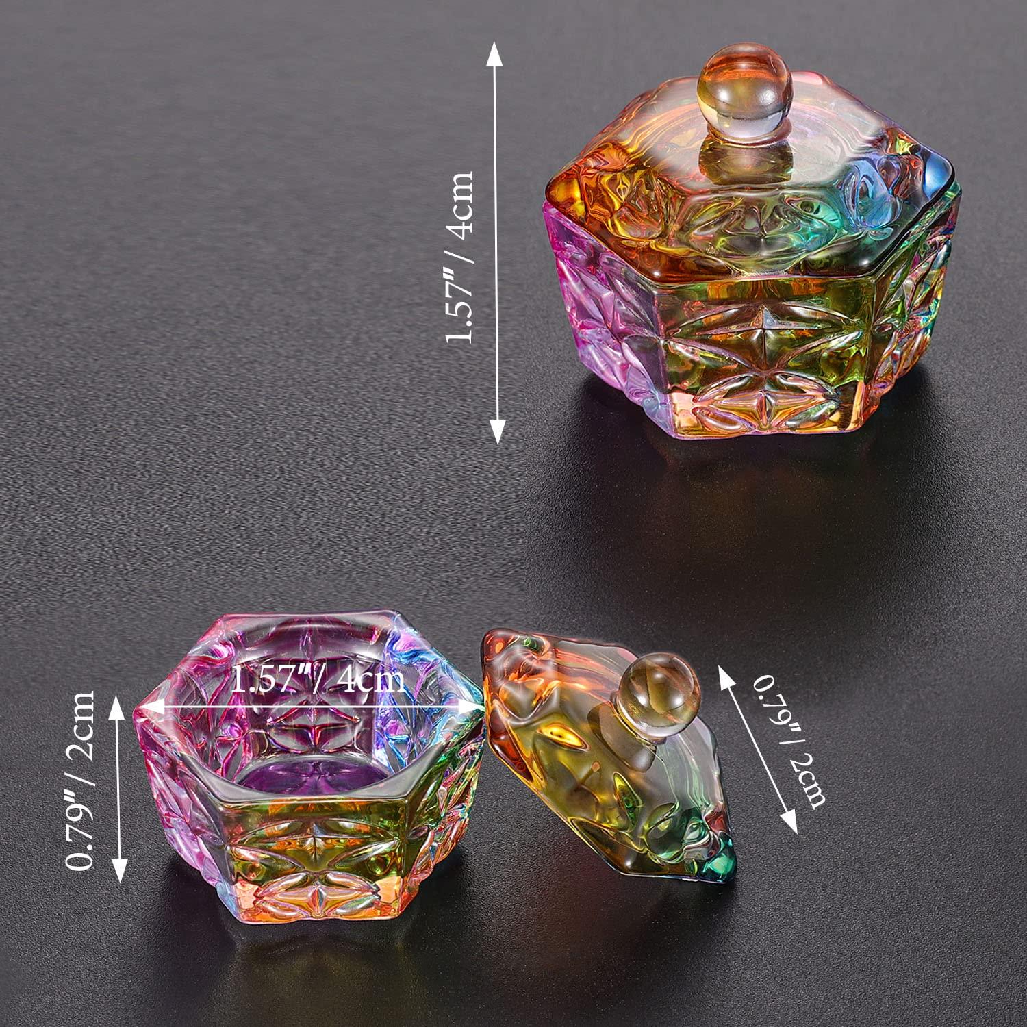 Plato Dappen de Vidrio Noverlife Hexagonal para Uñas 3.8cm