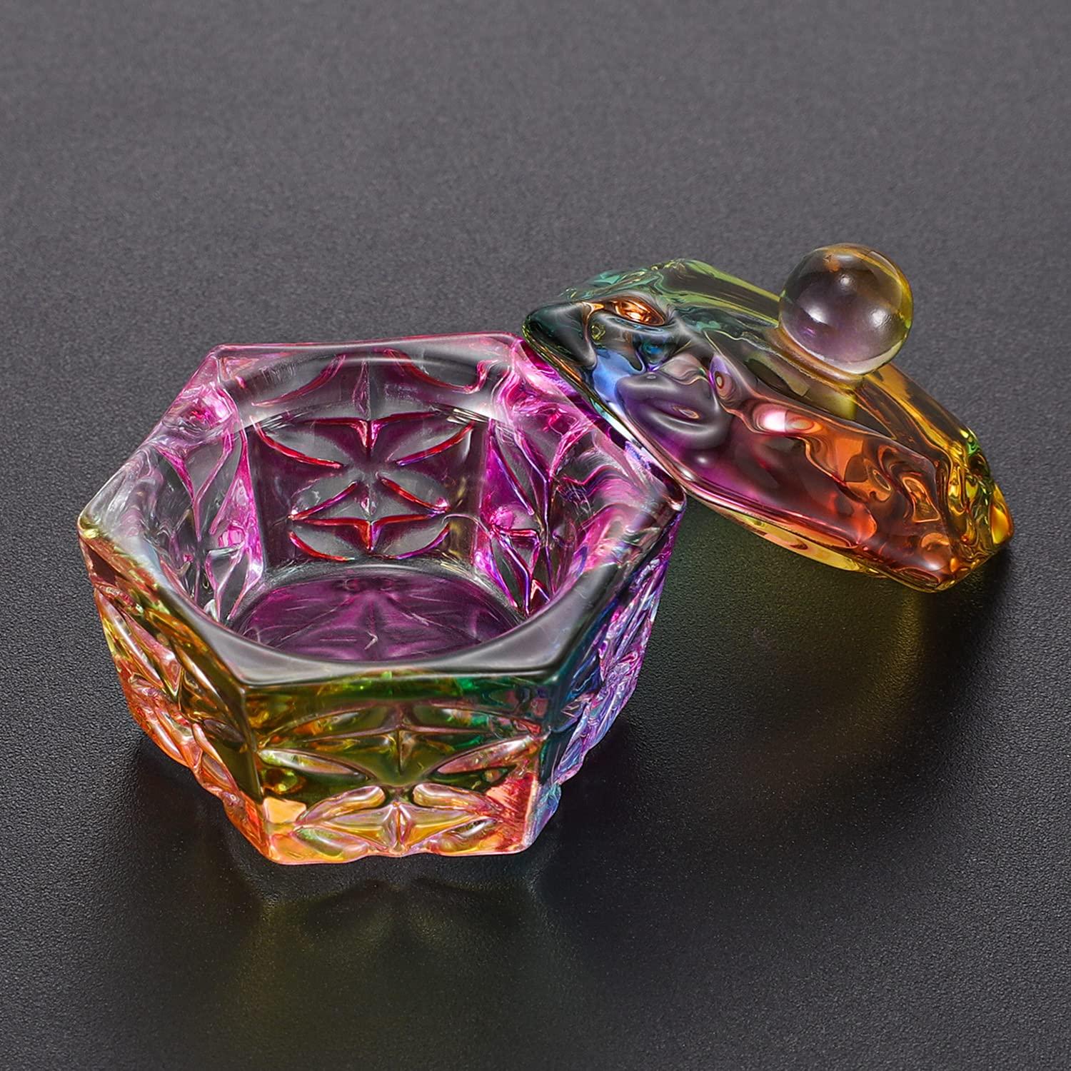 Plato Dappen de Vidrio Noverlife Hexagonal para Uñas 3.8cm