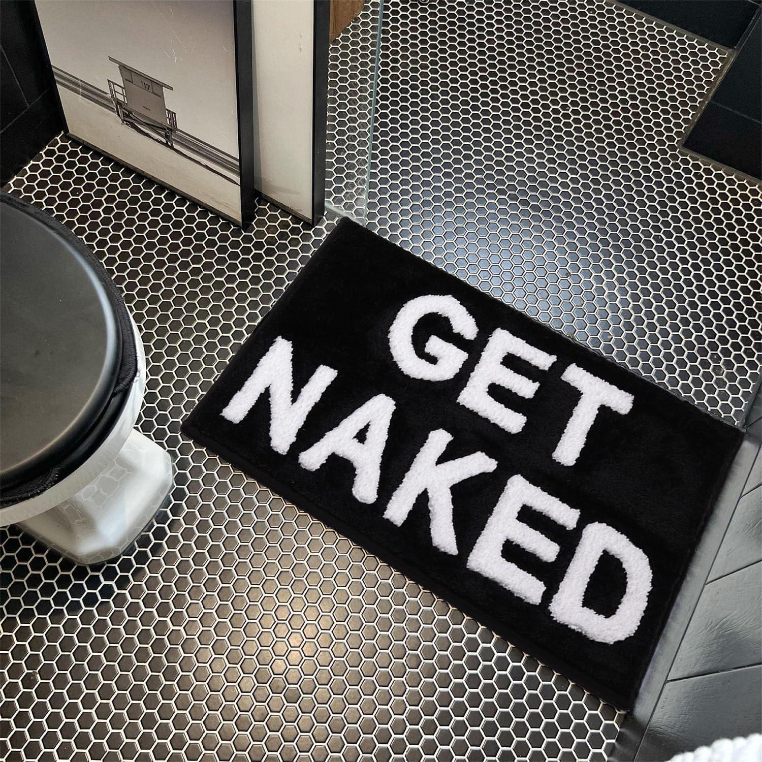 Alfombra de Baño KOEXM Get Naked 40.6x61 cm Antideslizante