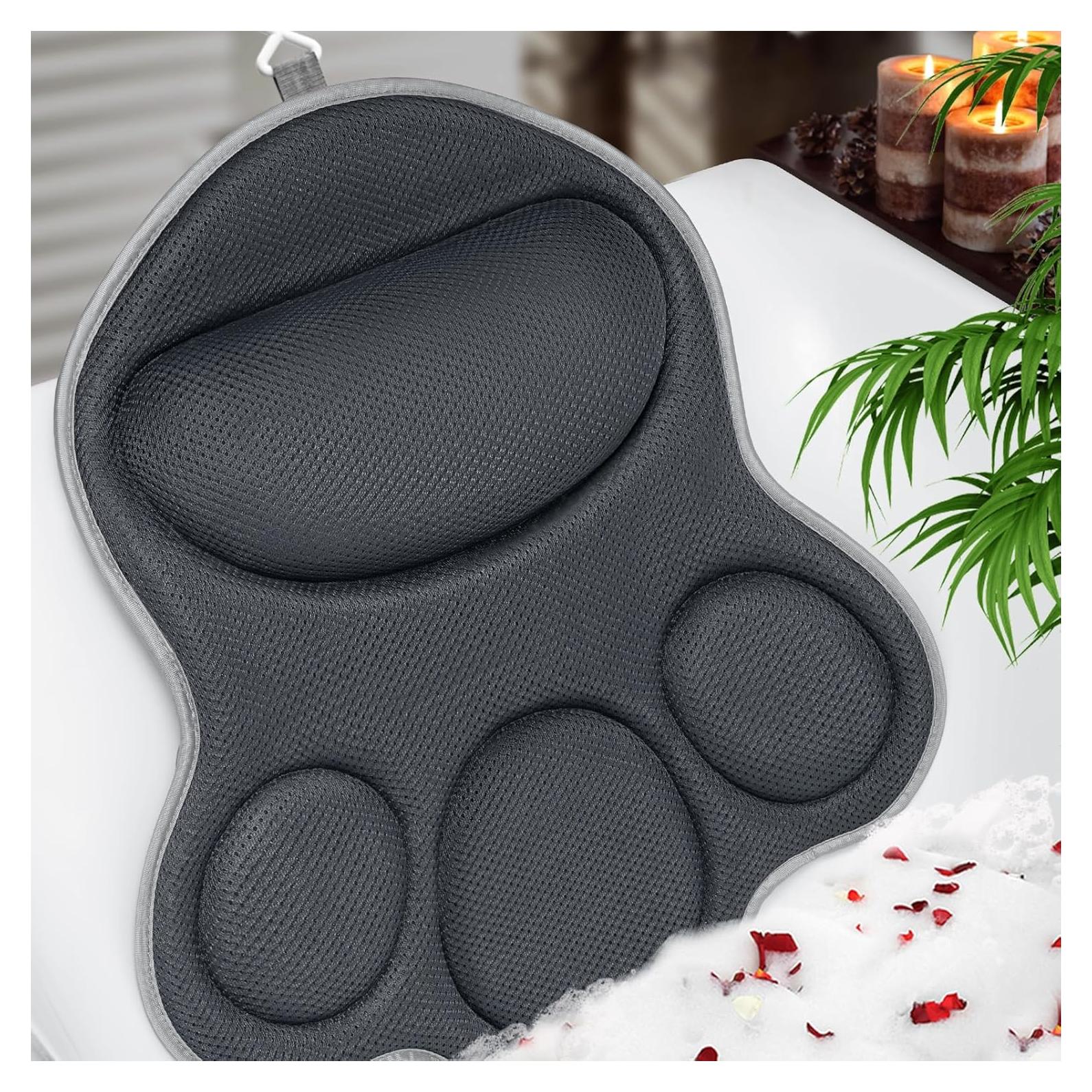 Almohada de Baño JUSDOO Gris Antideslizante Ergonómica