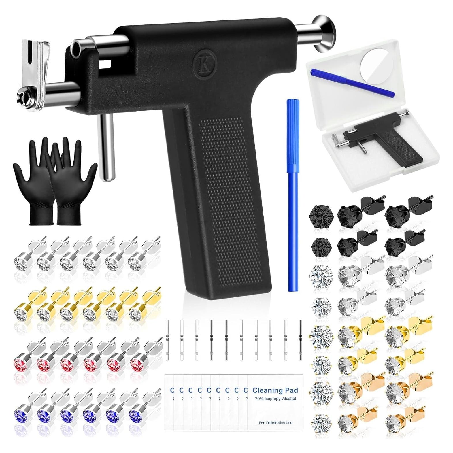 Kit de Pistola de Perforación de Oídos Evatage con Pendientes