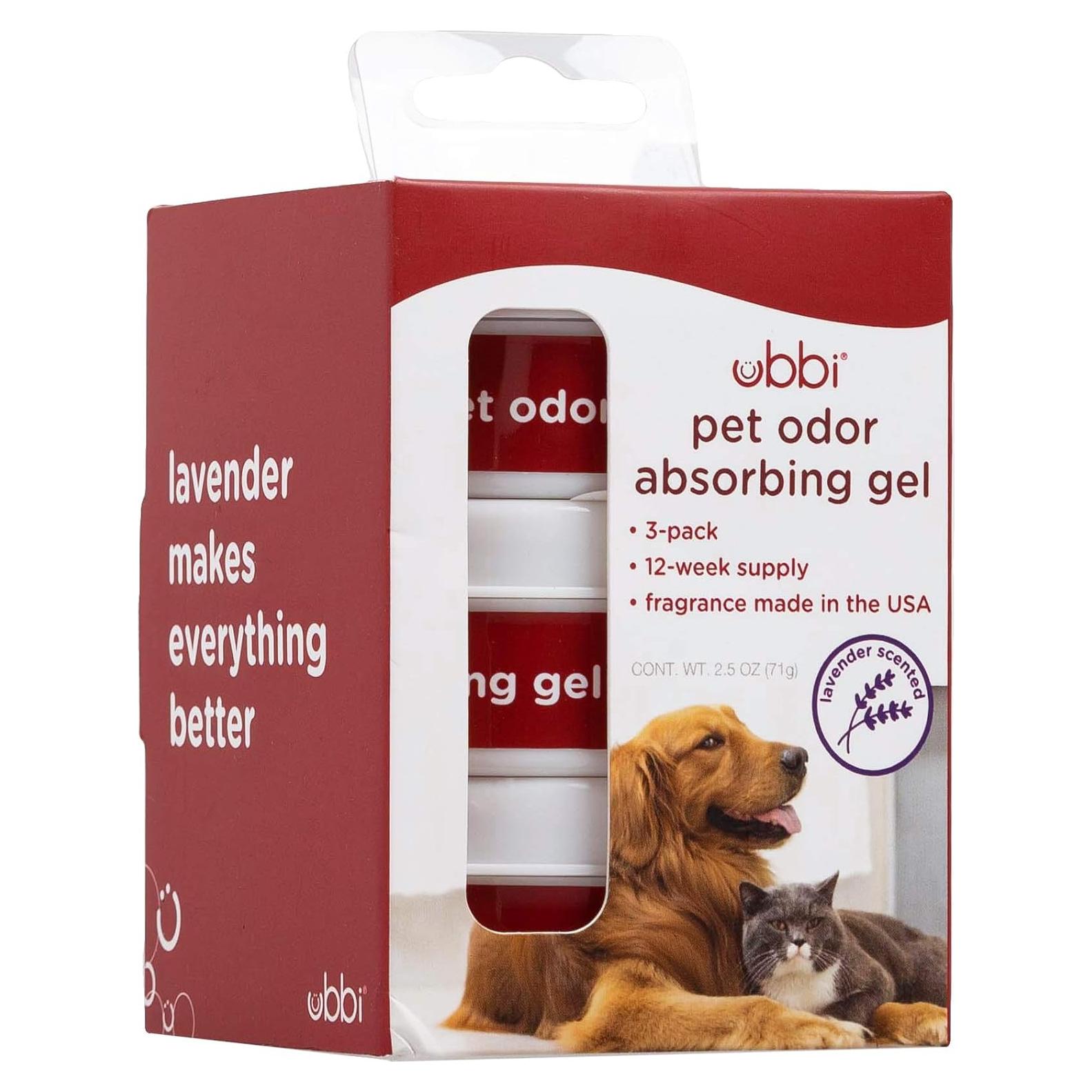 Gel Absorbente de Olores Ubbi Pet 23.5g x3 - Fragancia Lavanda