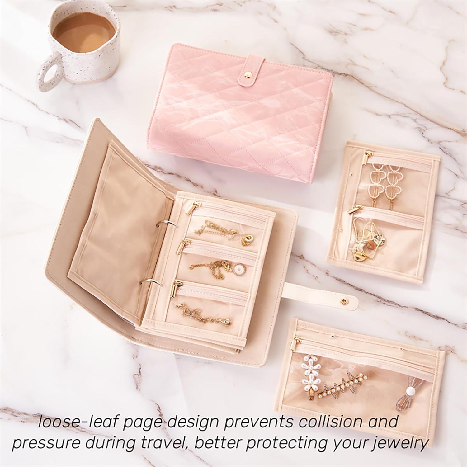 Organizador de Joyería de Viaje DOXINGKAI 17.2x21.8cm A Prueba de Agua