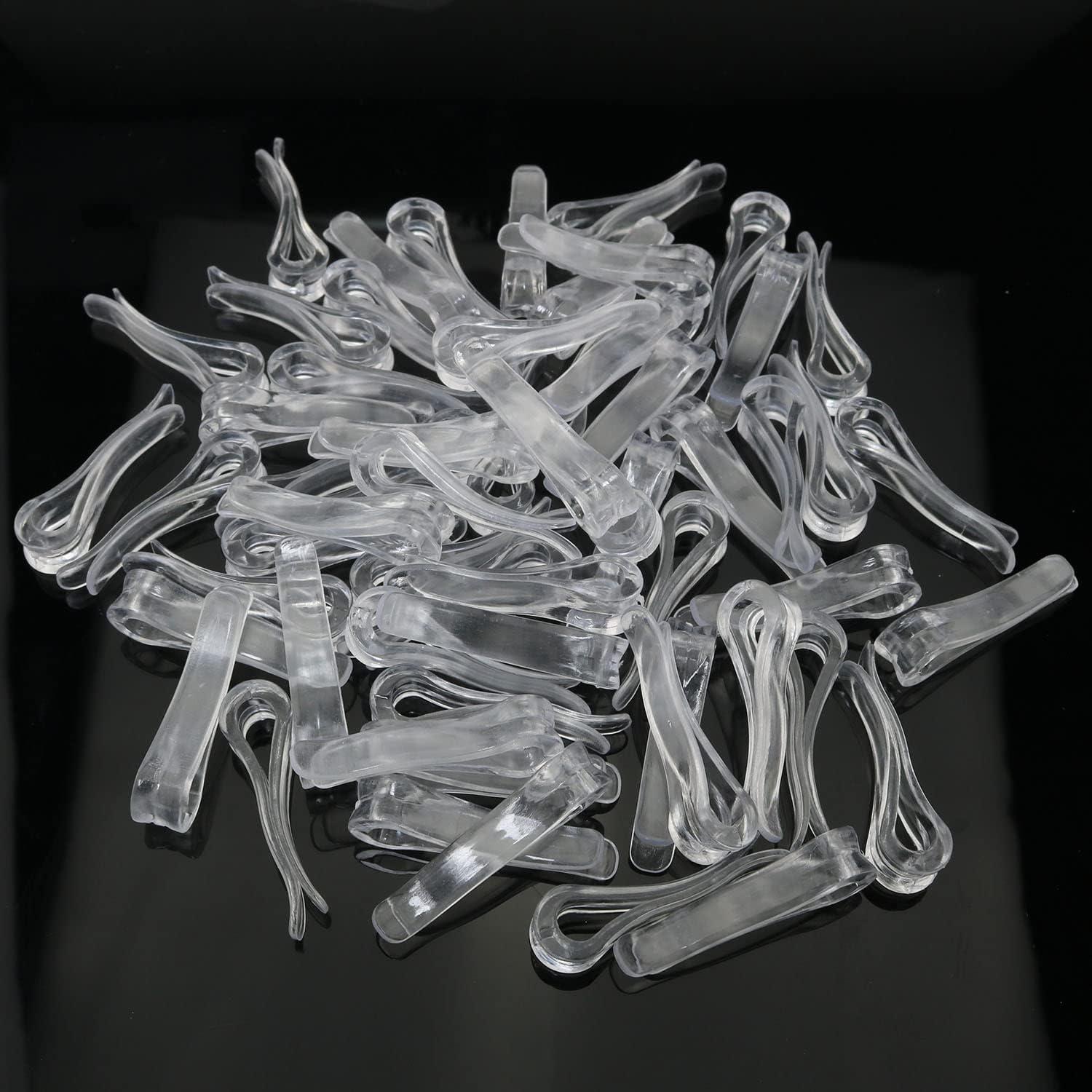 Clips de Plástico Transparente MEETOOT 150pcs 39mm Tipo Cocodrilo