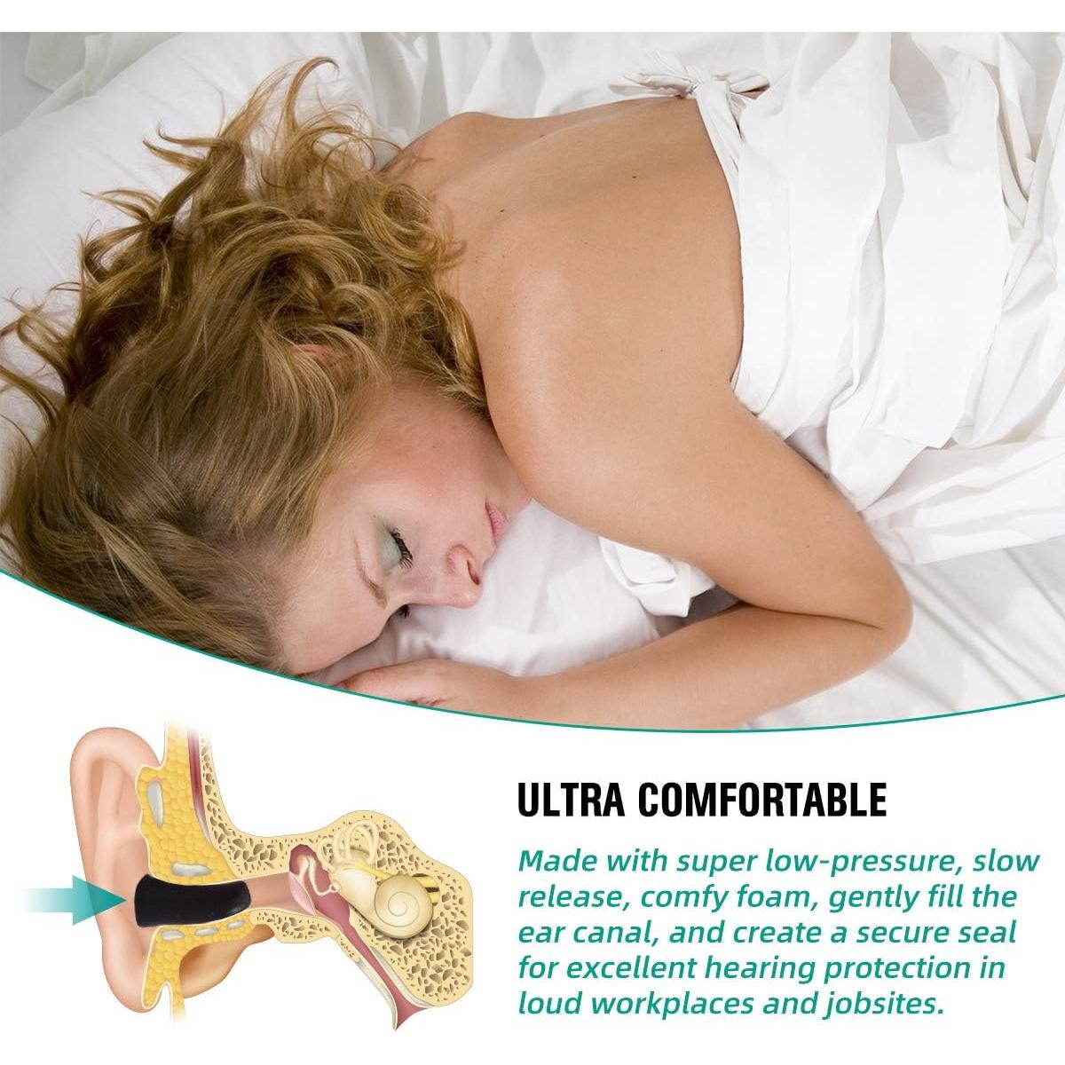 30 Pares de Tapones para Oídos LiteTour Negros Ultra Suaves