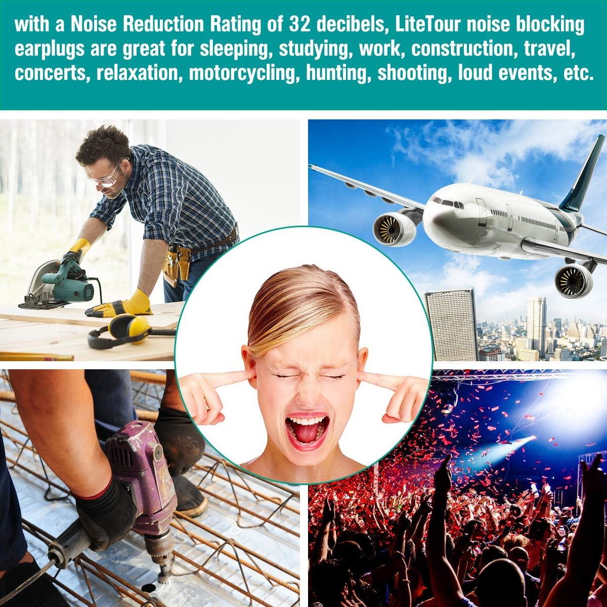 30 Pares de Tapones para Oídos LiteTour Negros Ultra Suaves