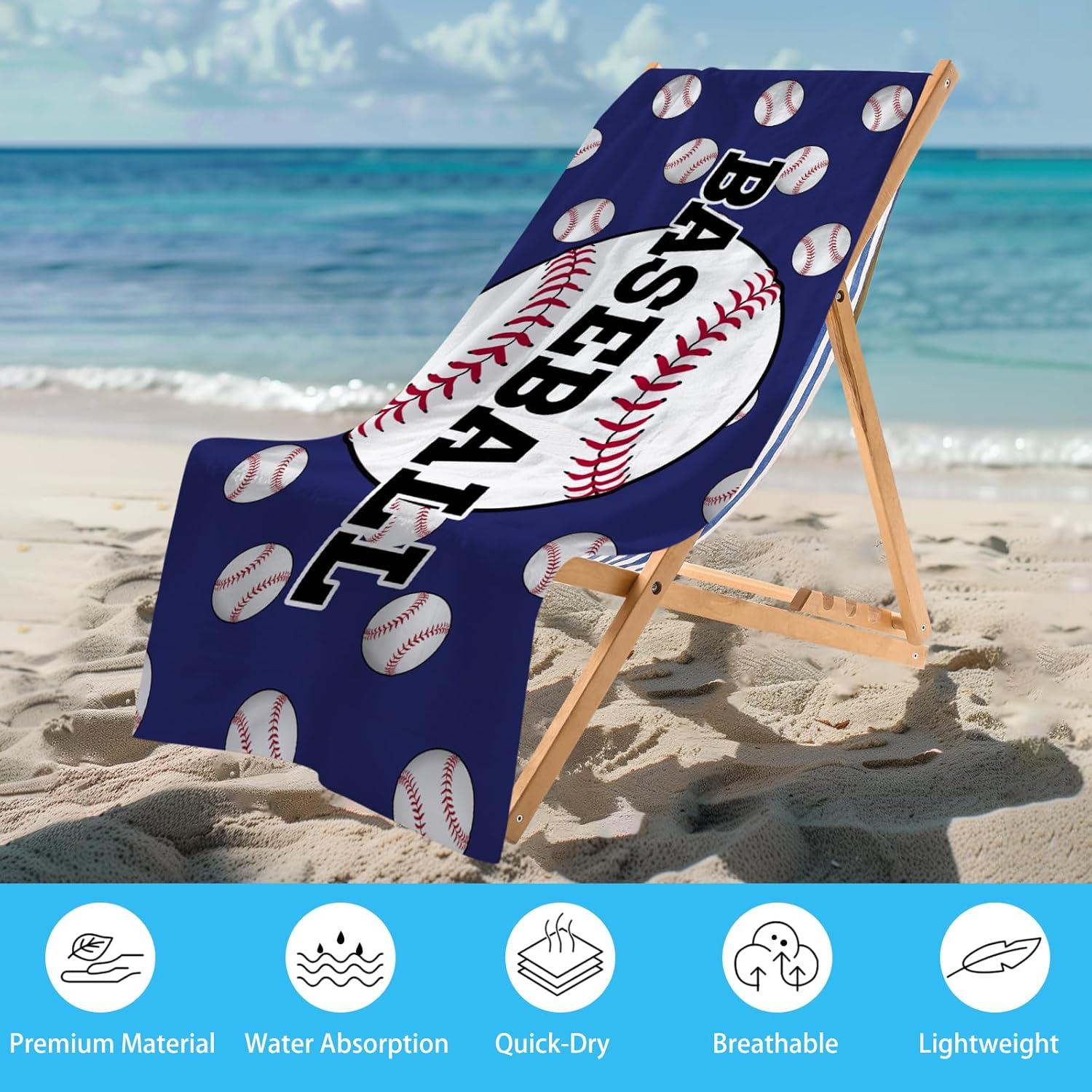 Toalla de Playa WZOMT Microfibra 80x130 cm Secado Rápido