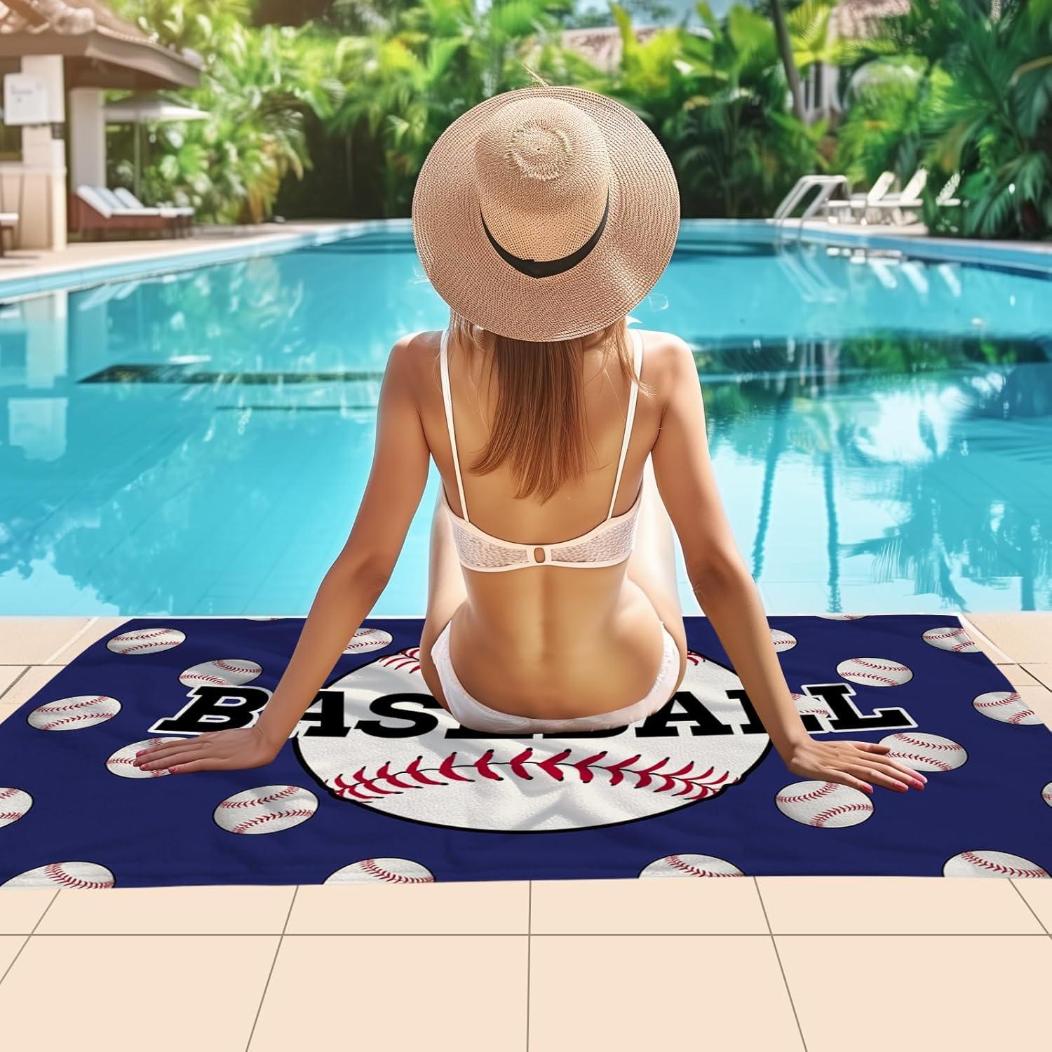 Toalla de Playa WZOMT Microfibra 80x130 cm Secado Rápido