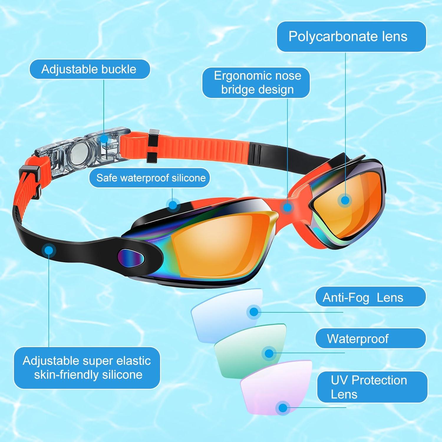 Paquete de 12 Gafas de Natación Xuhal Antivaho y Sin Fugas