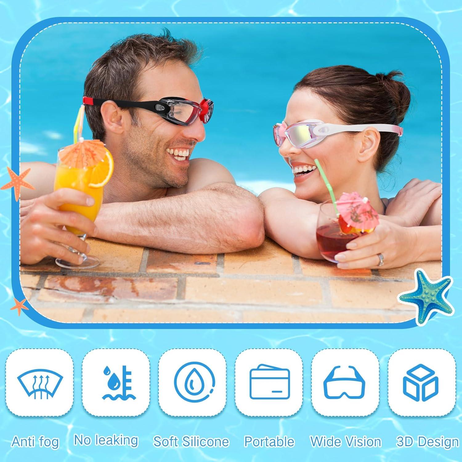 Paquete de 12 Gafas de Natación Xuhal Antivaho y Sin Fugas