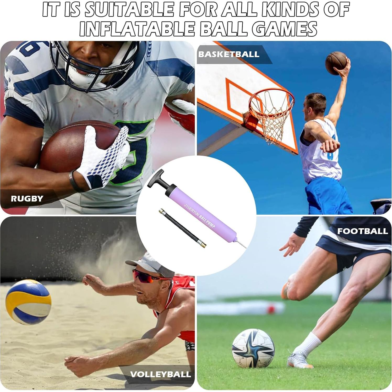 Inflador Manual de Pelotas JIUERYUN J-P001 Doble Acción