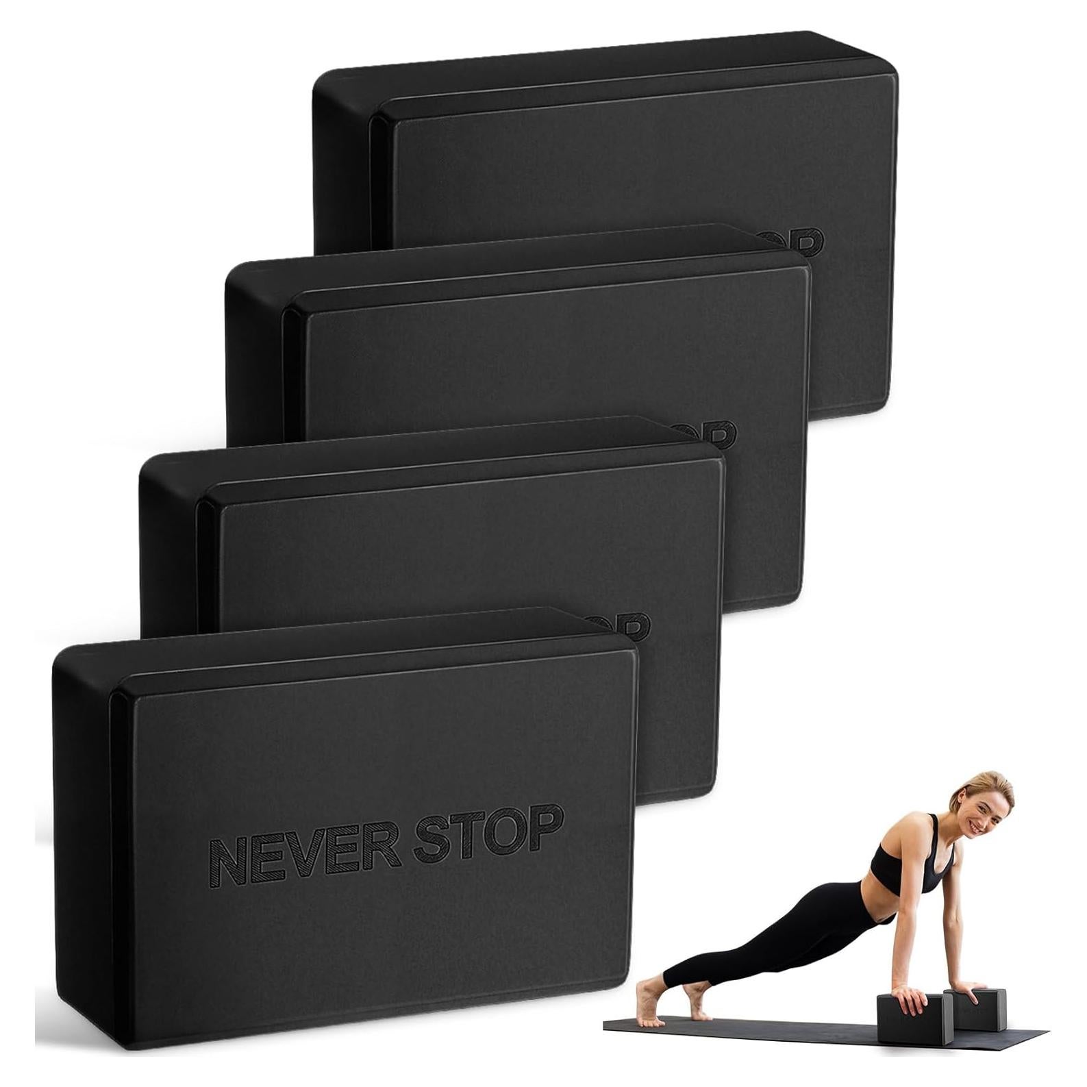 Paquete de 4 Bloques de Yoga Antideslizantes RoundFunny