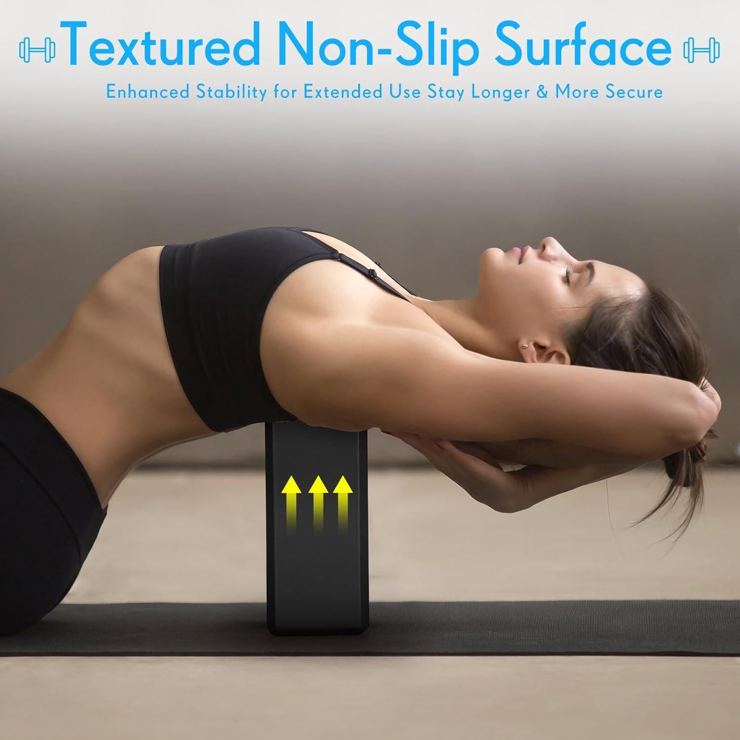 Paquete de 4 Bloques de Yoga Antideslizantes RoundFunny