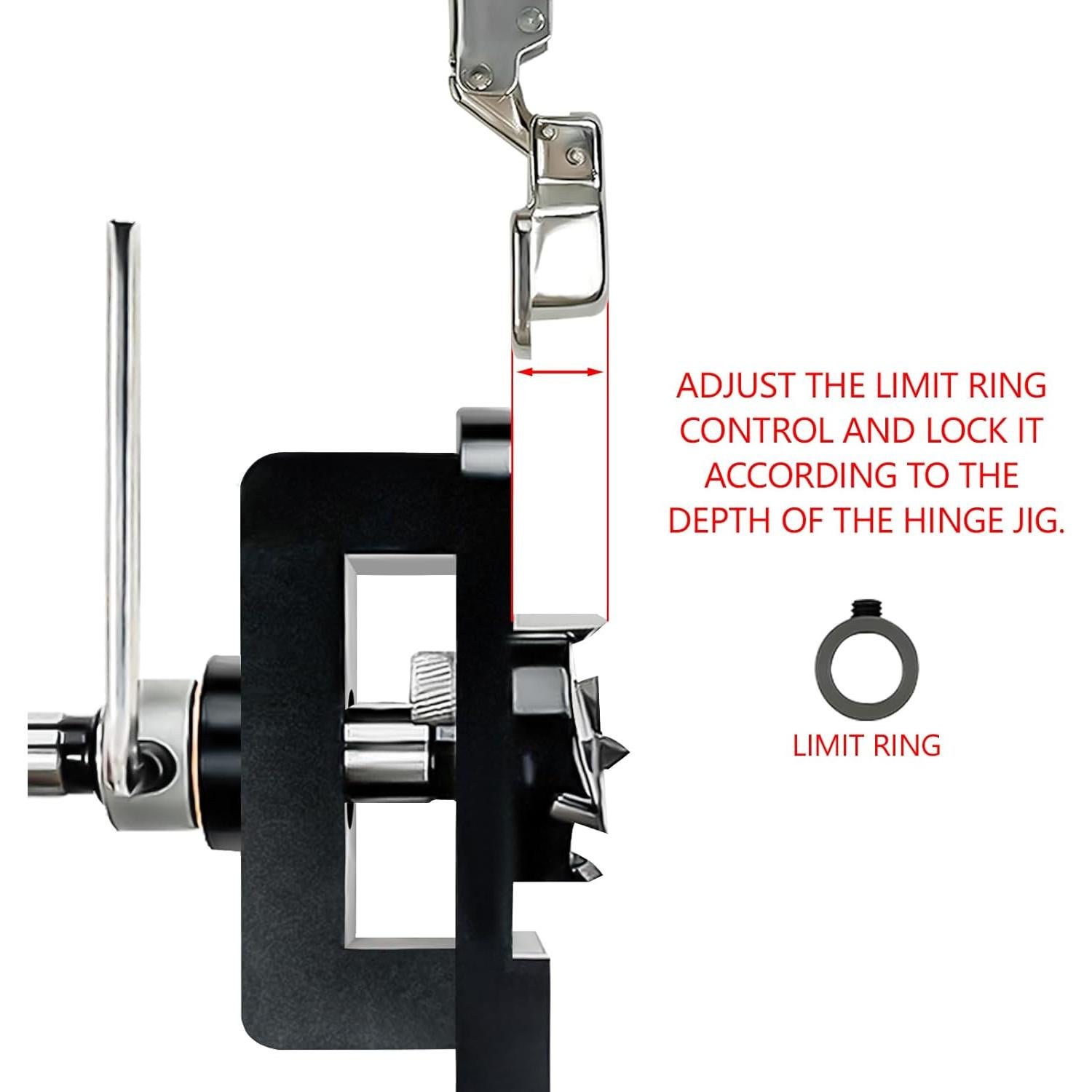 Plantilla de Bisagra Oculta CenfeiTooL 35mm para Madera