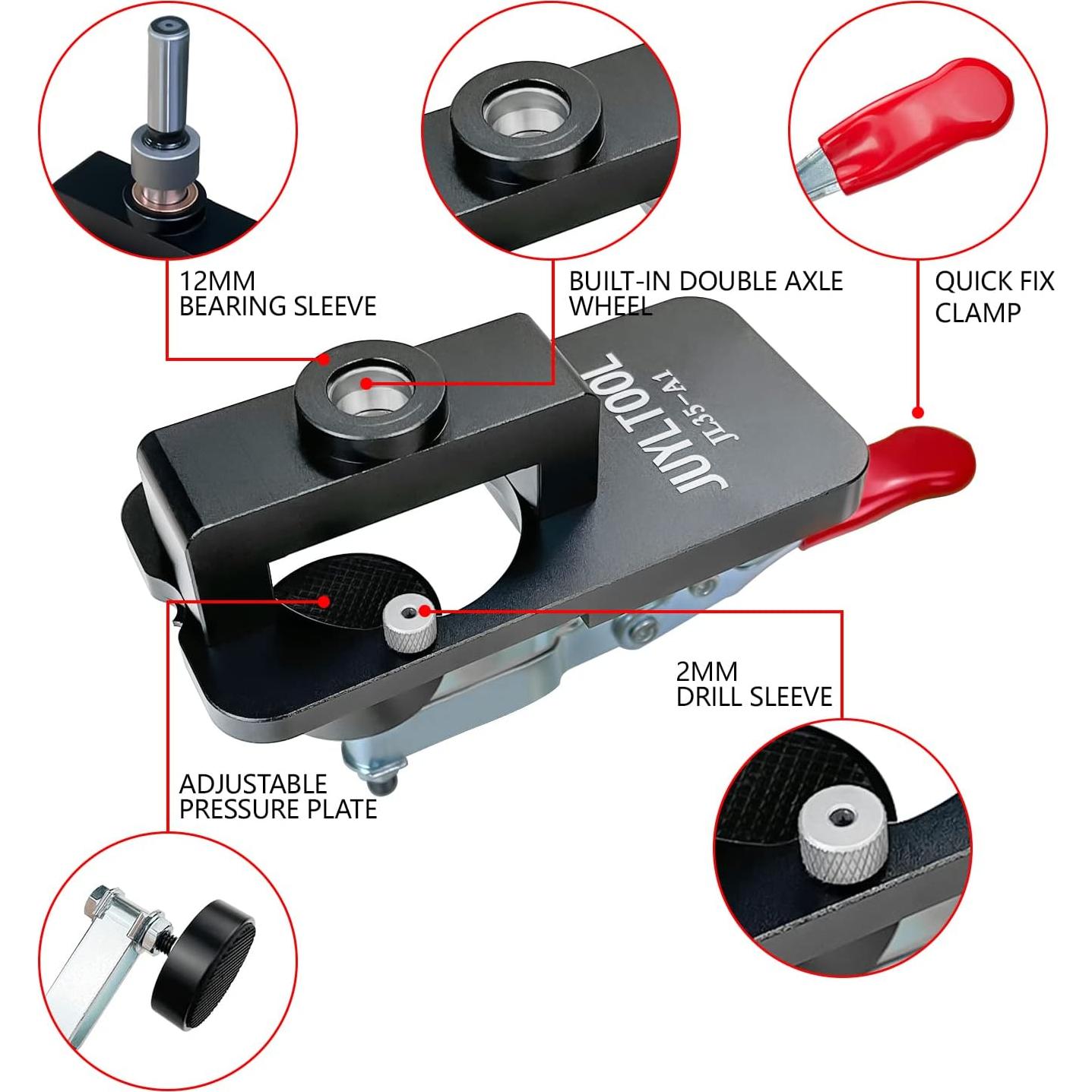 Plantilla de Bisagra Oculta CenfeiTooL 35mm para Madera