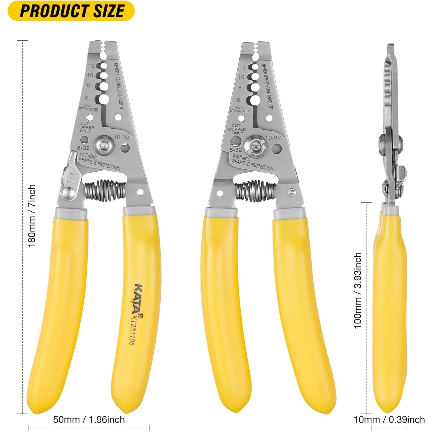 Pelacables KATA 4-12 AWG, Cortador y Crimpadora Ergonómica