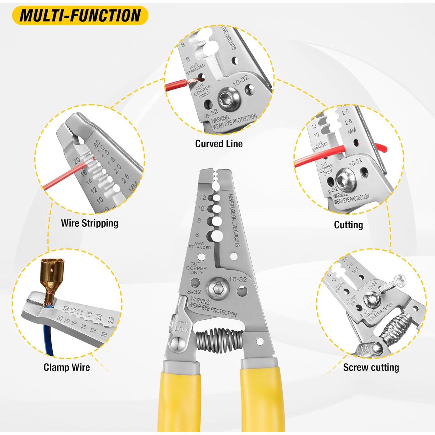 Pelacables KATA 4-12 AWG, Cortador y Crimpadora Ergonómica