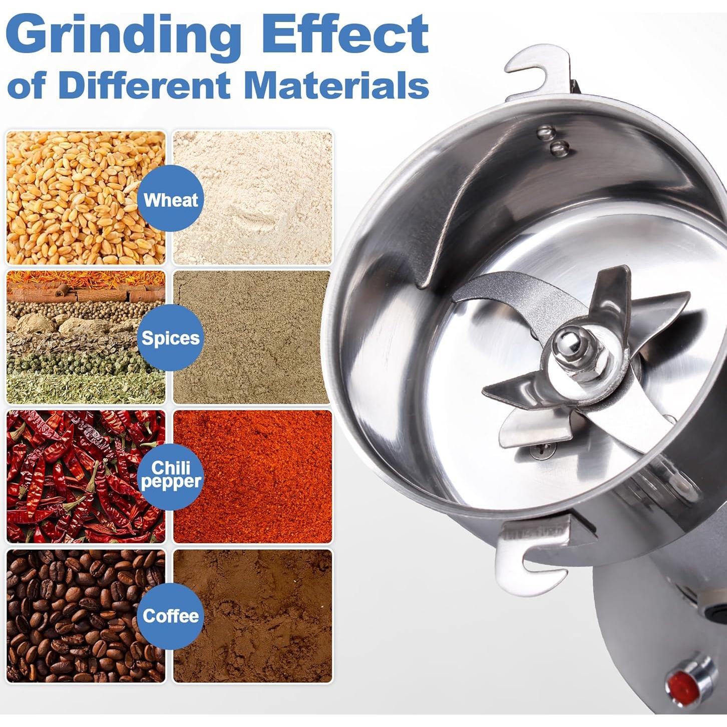 Molino de Granos Eléctrico Greatrue 150g Acero Inoxidable