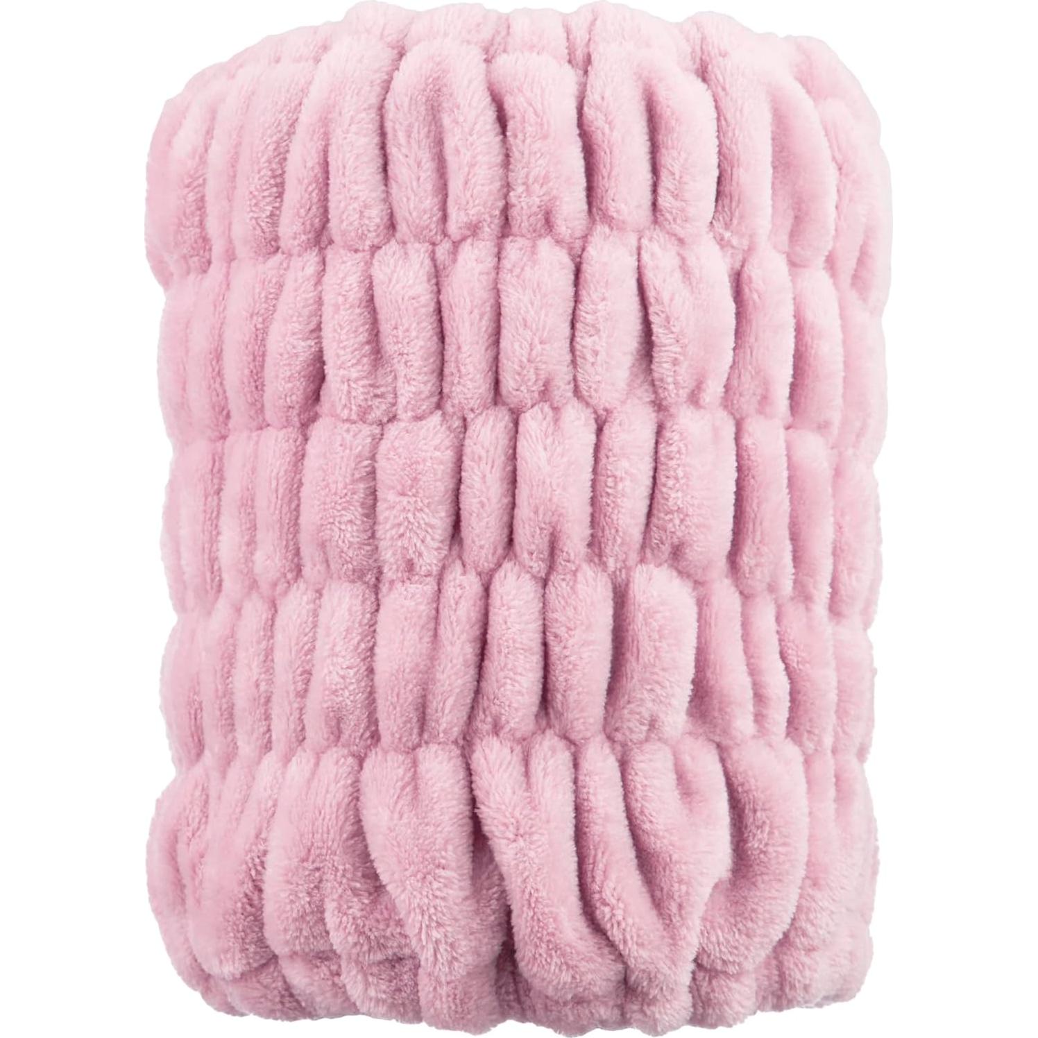 Diadema de Spa Extra Ancha MHB Rosa Microfibra Suave 1pc