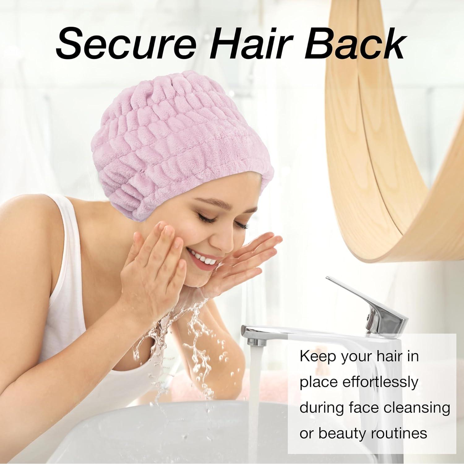 Diadema de Spa Extra Ancha MHB Rosa Microfibra Suave 1pc