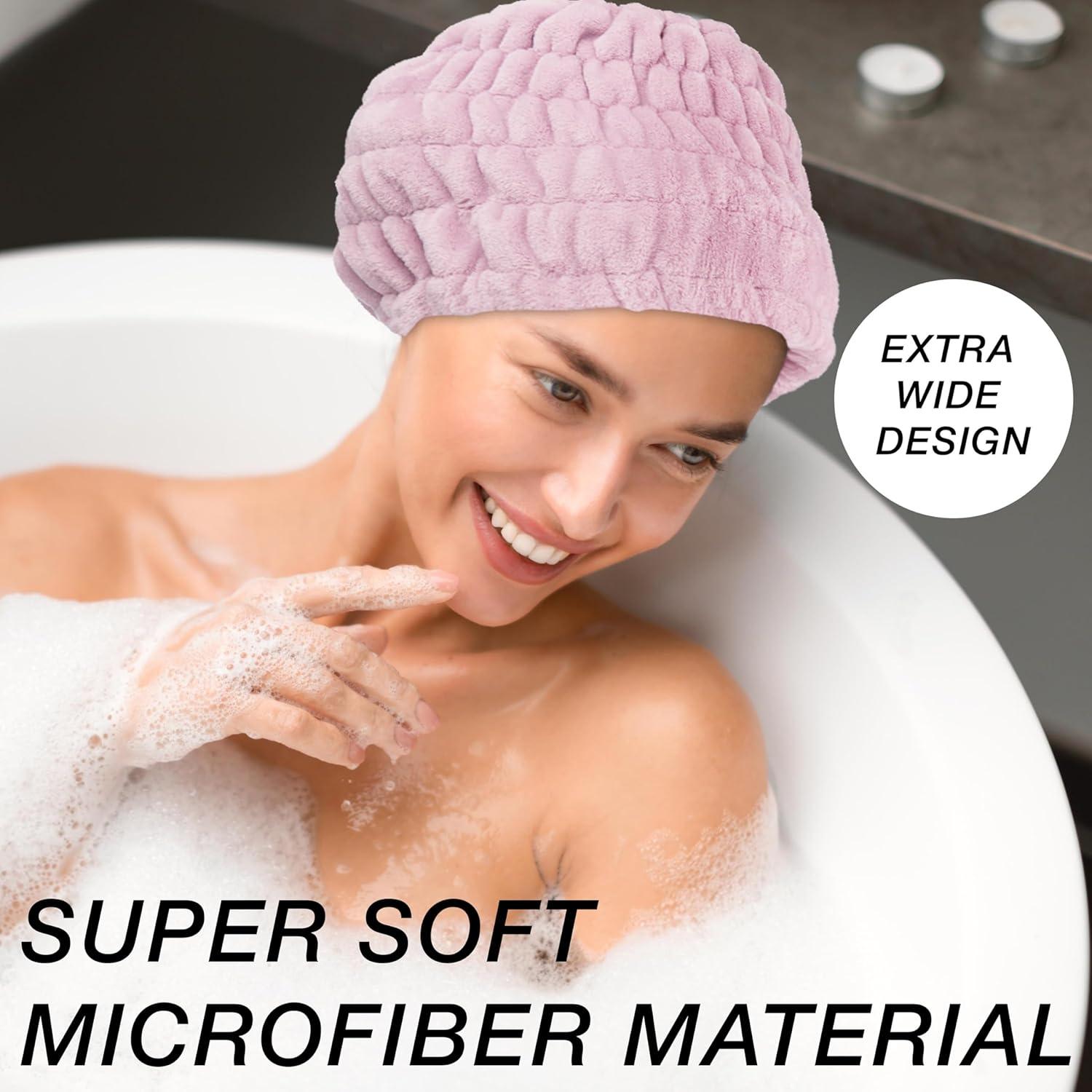 Diadema de Spa Extra Ancha MHB Rosa Microfibra Suave 1pc