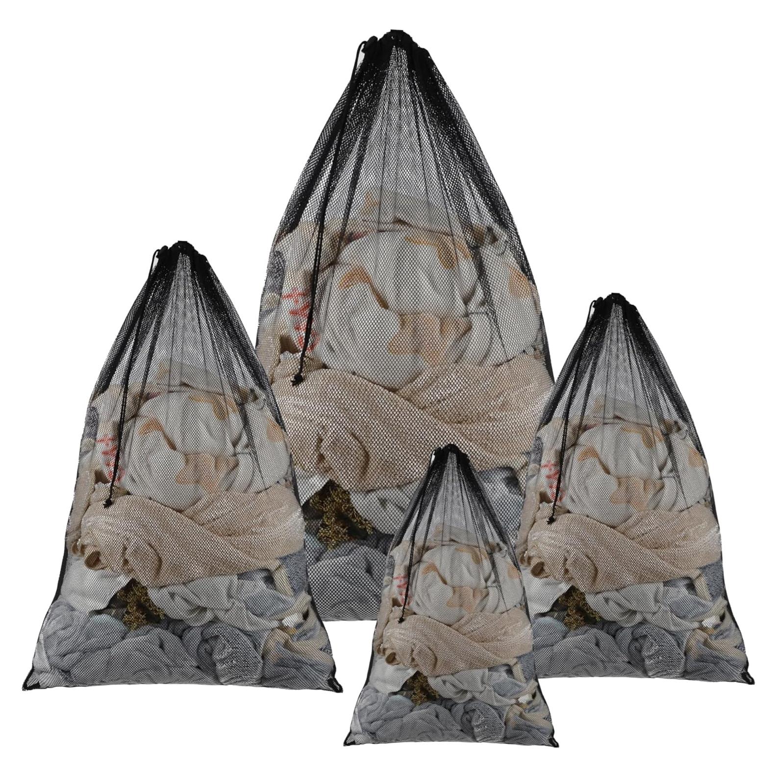 Bolsas de Lavandería ARZASGO, Paquete de 4 Tamaños, Negro