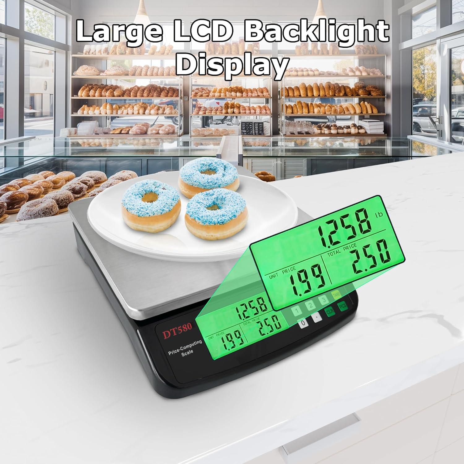 Balanza Digital de Cocina MOCCO 40kg Acero Inoxidable LCD
